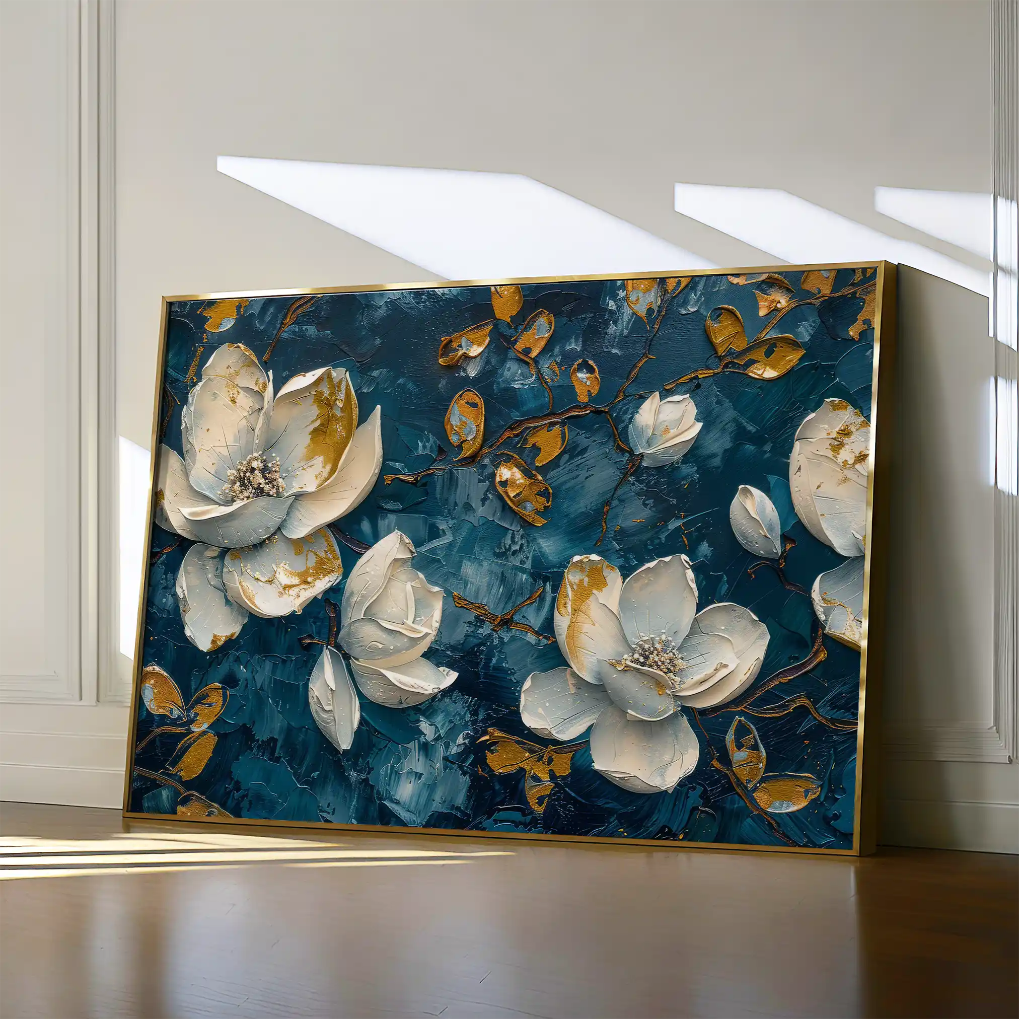 Floral Canvas Wall Art WAD408-F 90 x 60 cm / Stretched on hidden frame