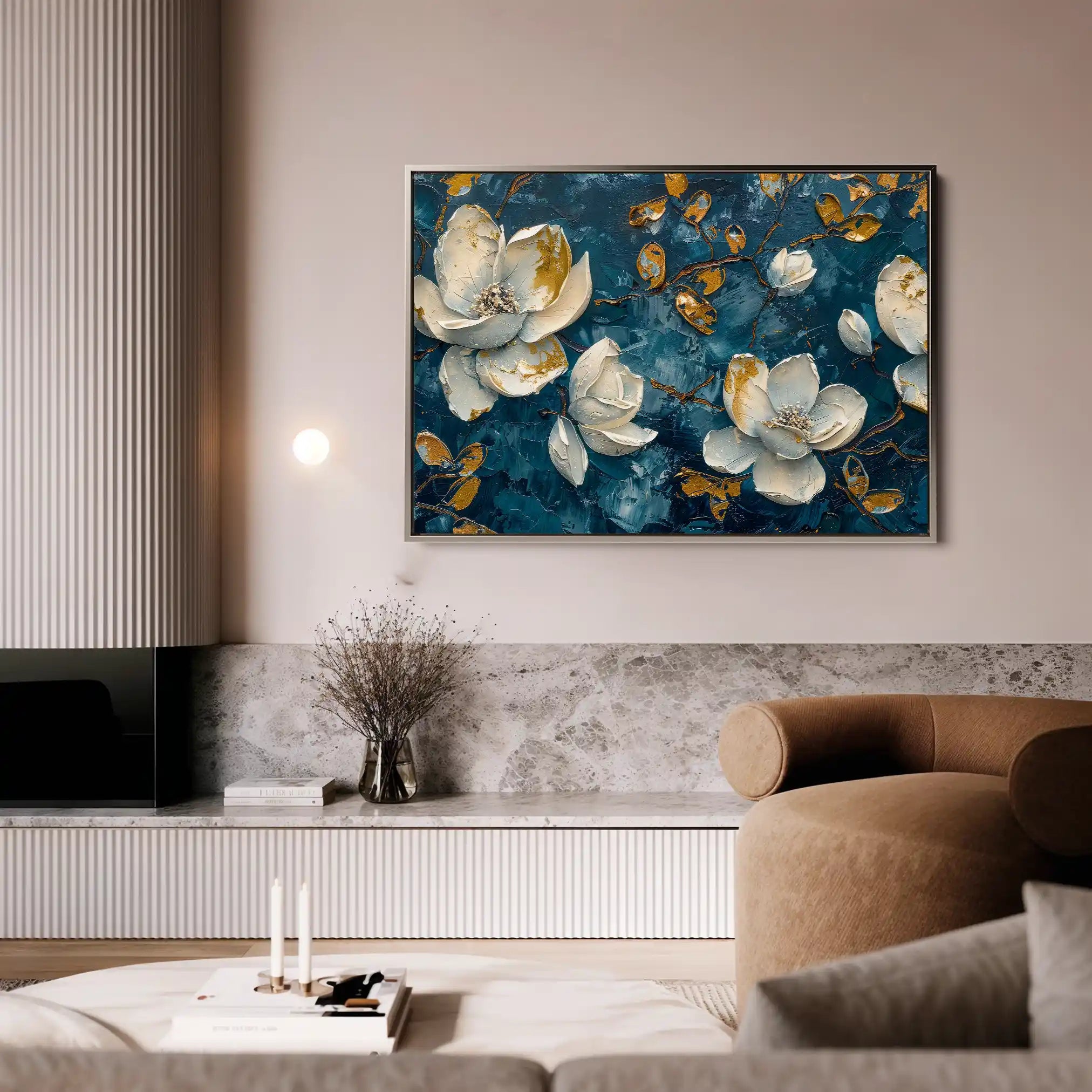 Floral Canvas Wall Art WAD408-F 90 x 60 cm / Stretched on hidden frame
