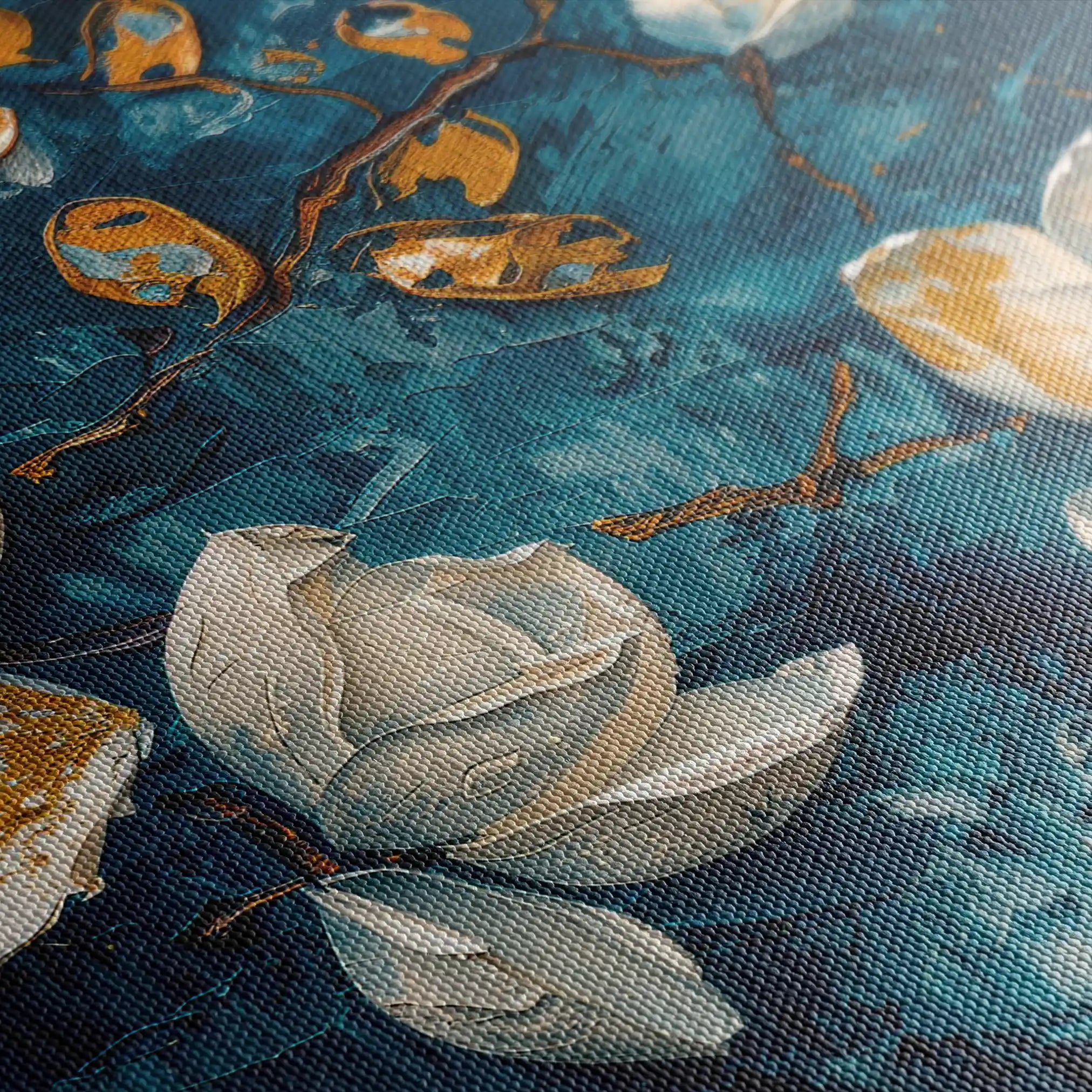 Floral Canvas Wall Art WAD408-F 90 x 60 cm / Stretched on hidden frame