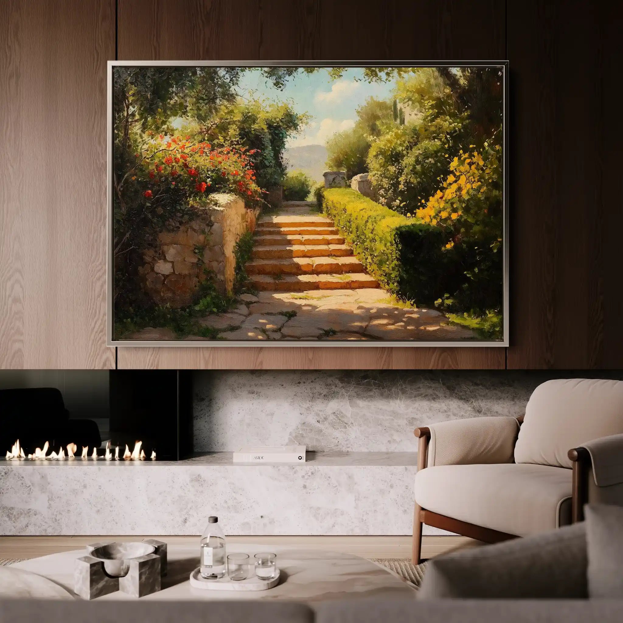 Landscape 408 Canvas Art 90 x 60 cm / Stretched on hidden frame