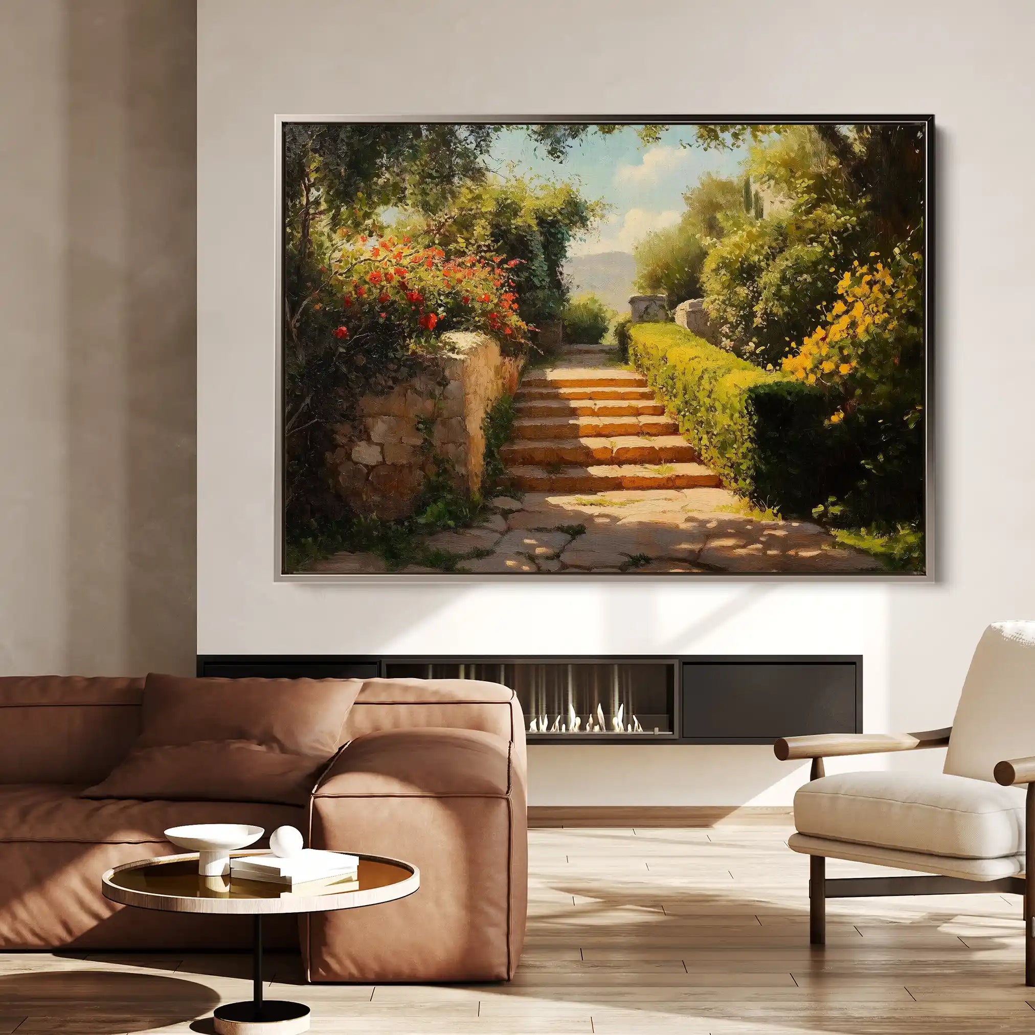 Landscape 408 Canvas Art 90 x 60 cm / Stretched on hidden frame