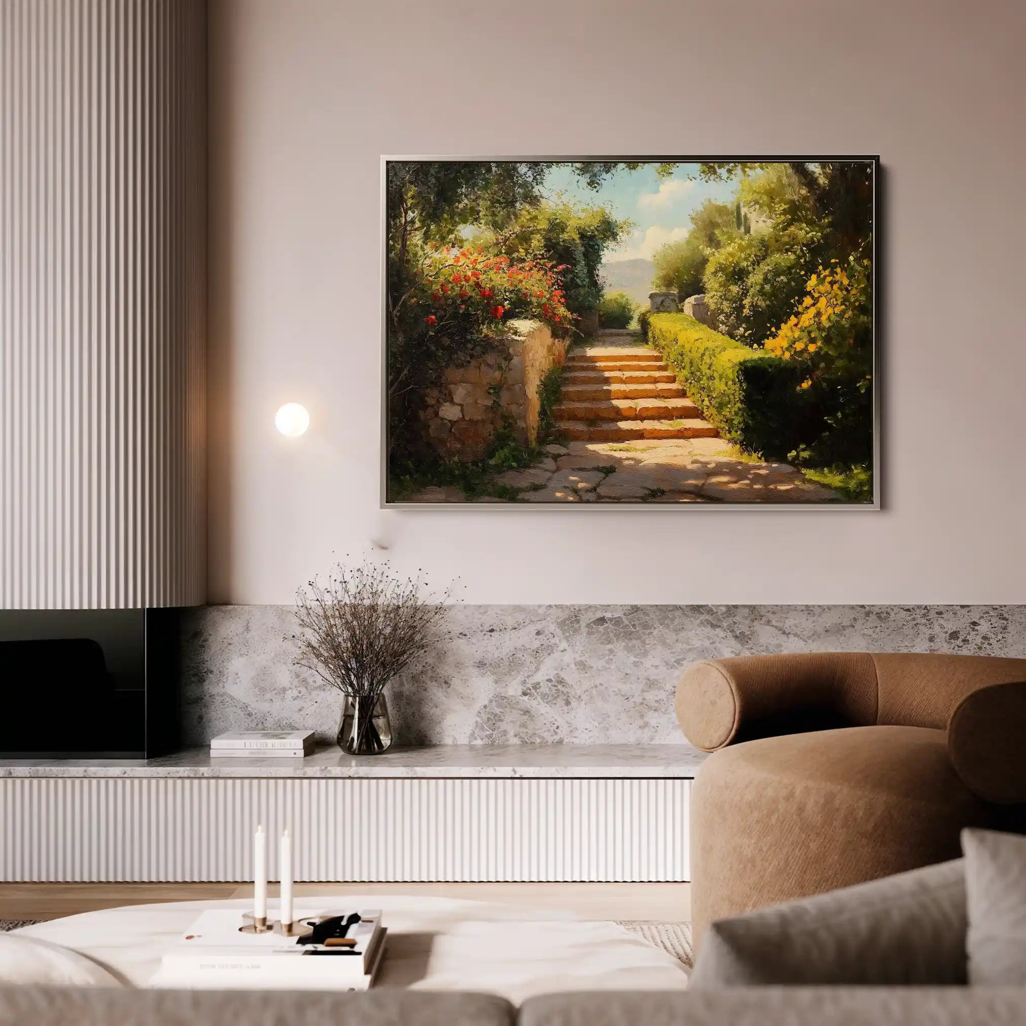 Landscape 408 Canvas Art 90 x 60 cm / Stretched on hidden frame