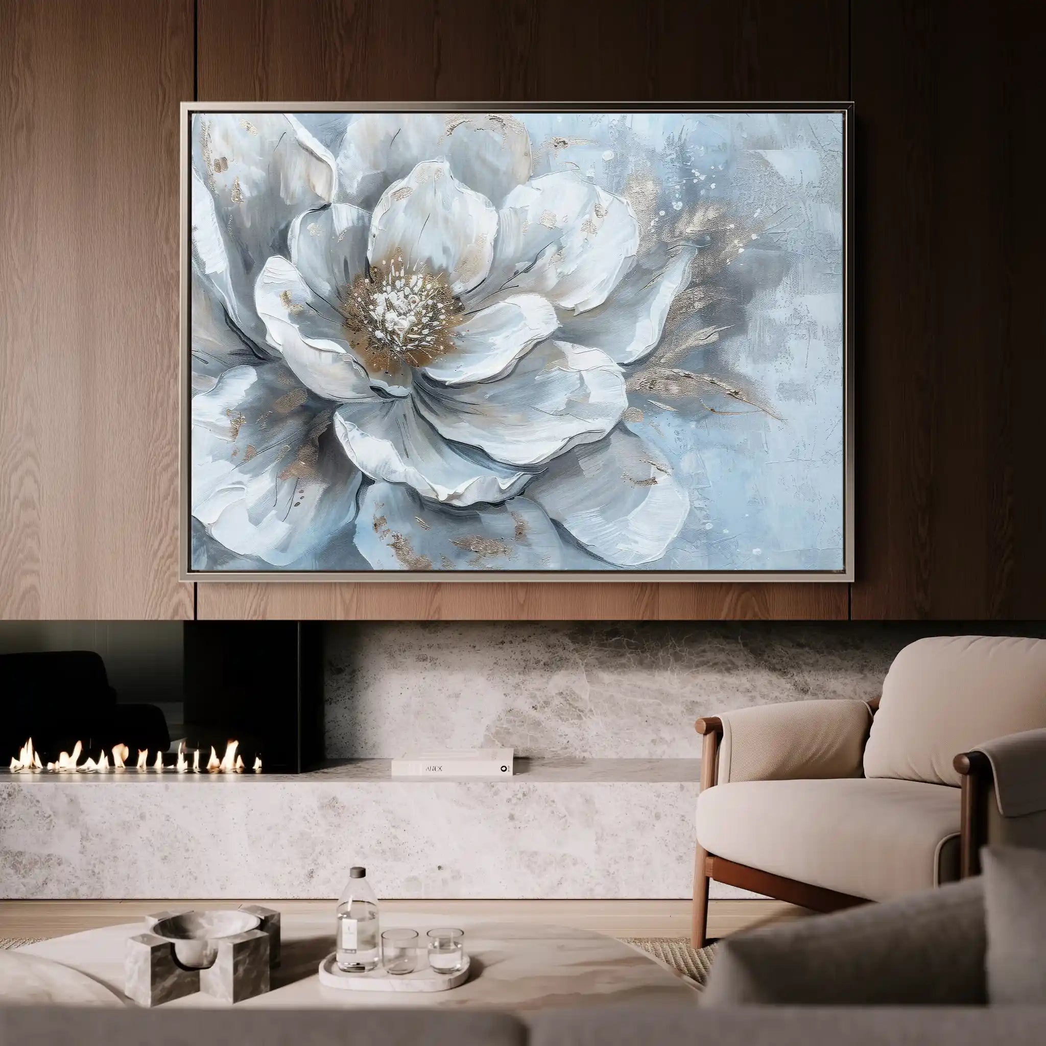 Floral Canvas Wall Art WAD409-F 90 x 60 cm / Stretched on hidden frame