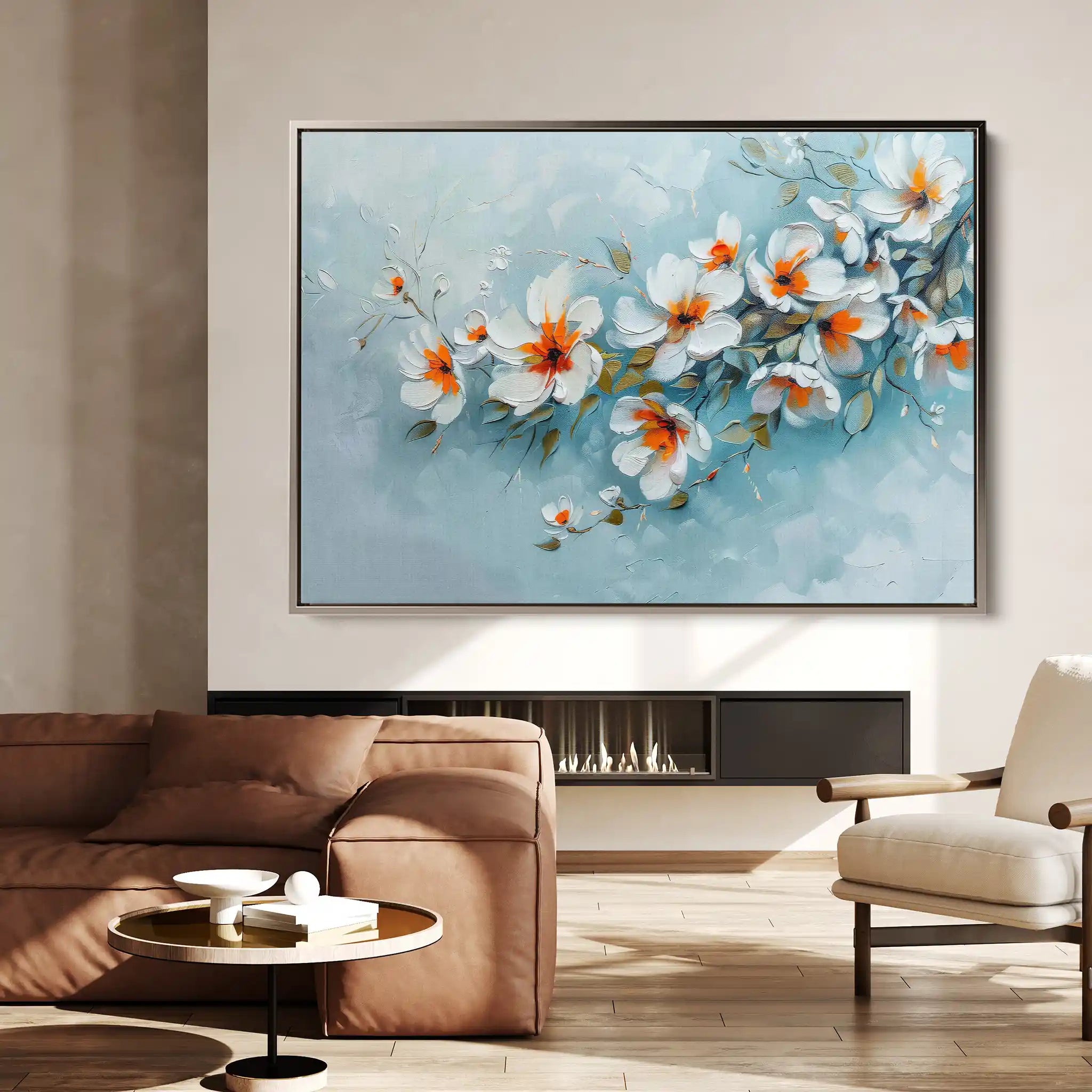 Floral Canvas Wall Art WAD410-F 90 x 60 cm / Stretched on hidden frame