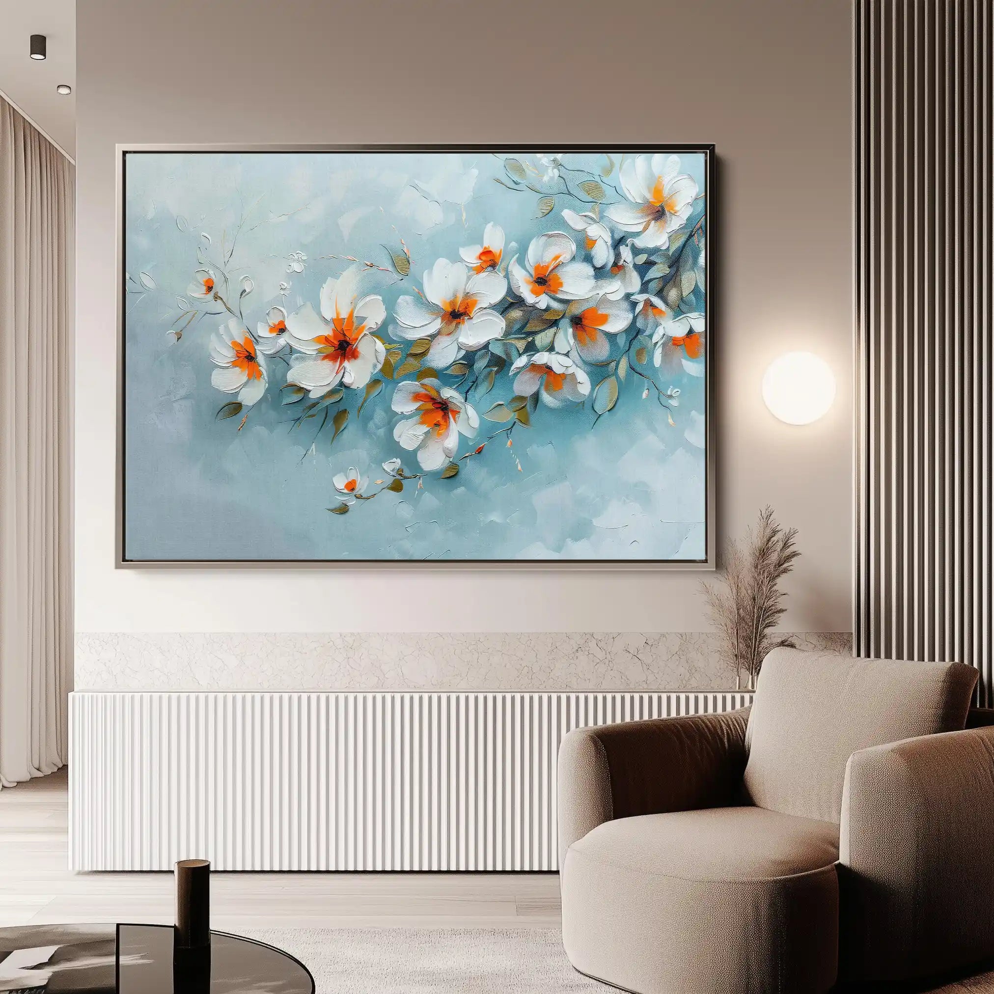 Floral Canvas Wall Art WAD410-F 90 x 60 cm / Stretched on hidden frame
