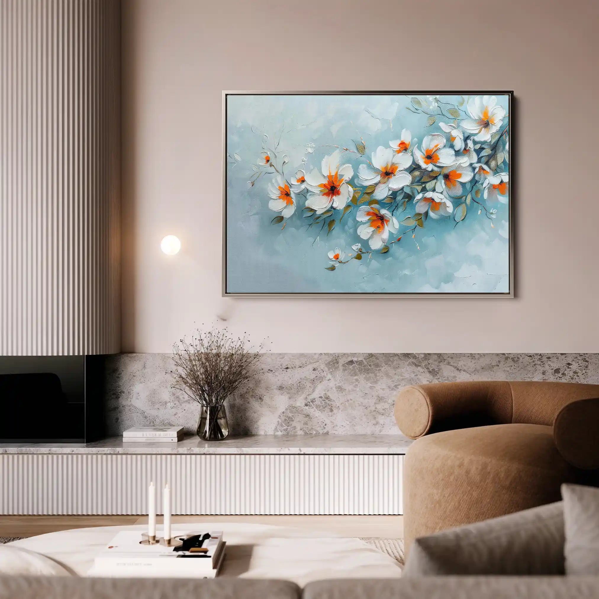 Floral Canvas Wall Art WAD410-F 90 x 60 cm / Stretched on hidden frame