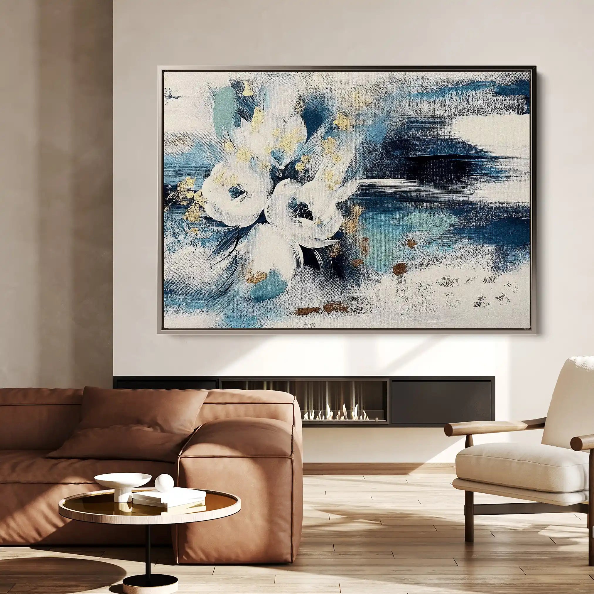 Floral Canvas Wall Art WAD411-F 90 x 60 cm / Stretched on hidden frame