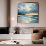 Landscape 411 Canvas Art 80 x 80 cm / Stretched on hidden frame