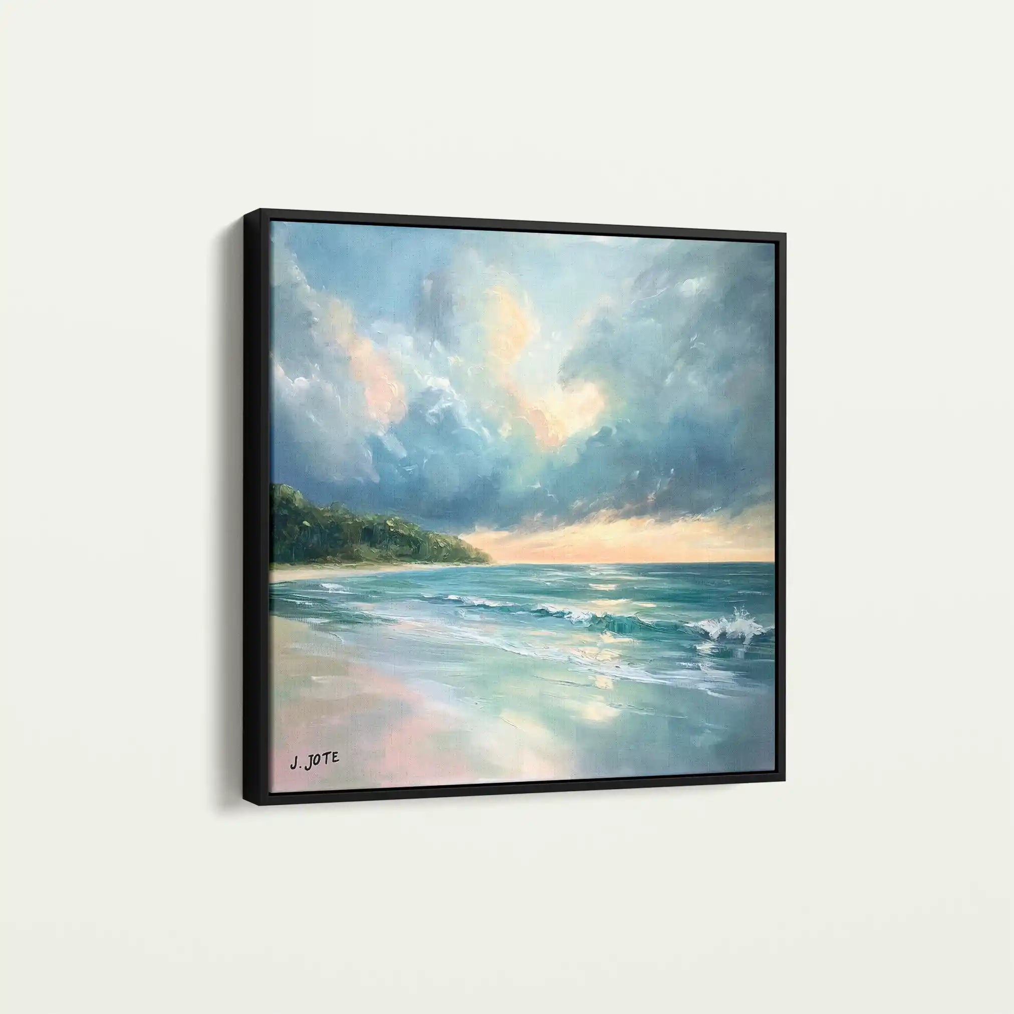 Landscape 411 Canvas Art 80 x 80 cm / Stretched on hidden frame