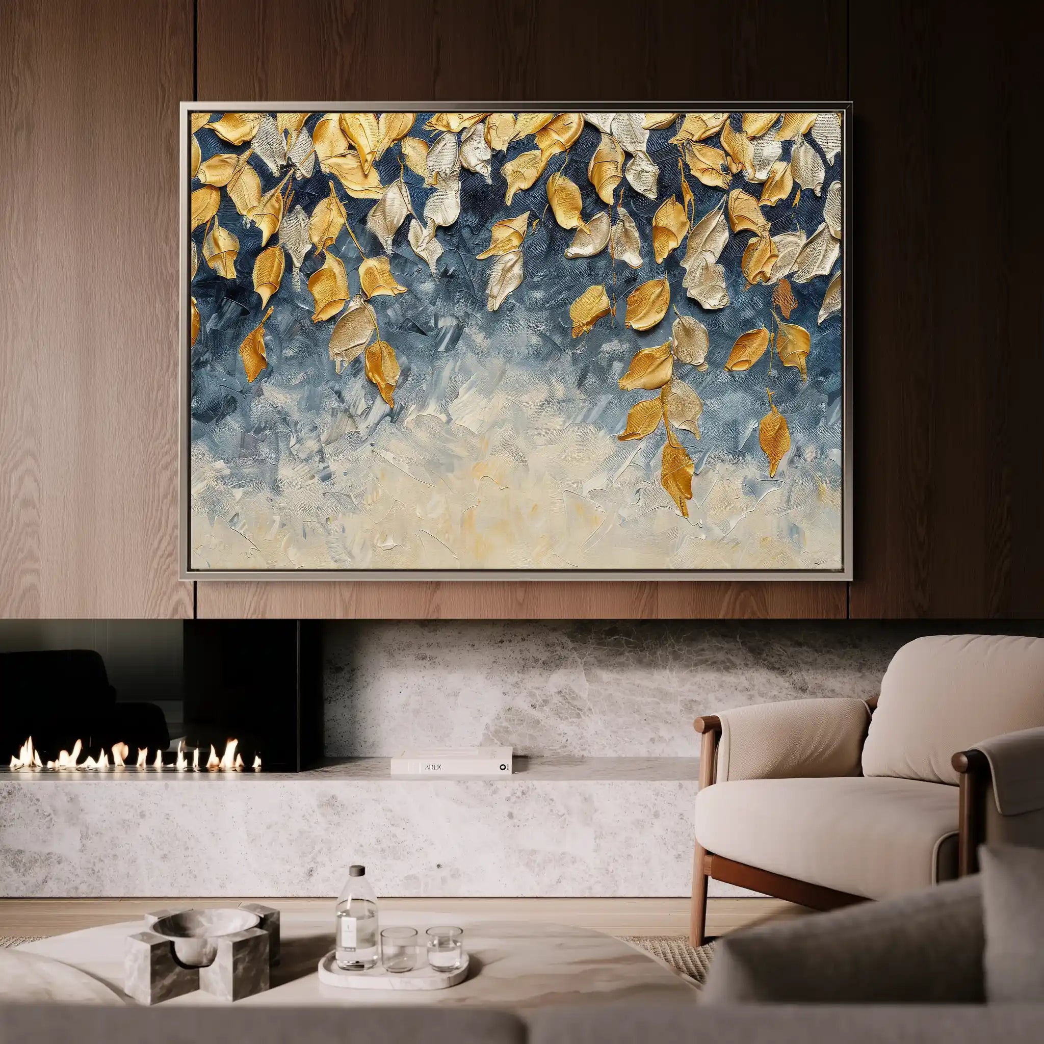 Floral Canvas Wall Art WAD412-F 90 x 60 cm / Stretched on hidden frame
