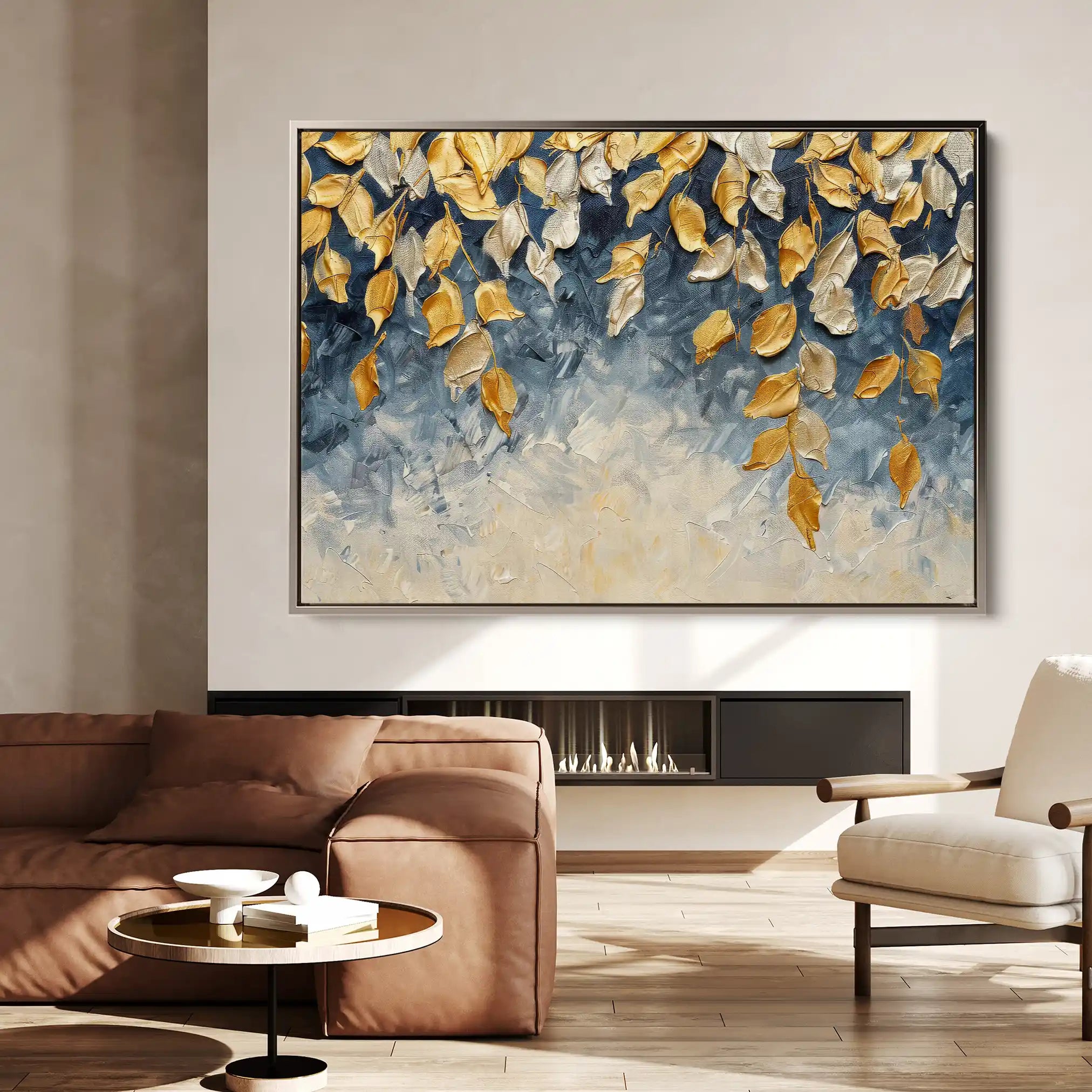 Floral Canvas Wall Art WAD412-F 90 x 60 cm / Stretched on hidden frame