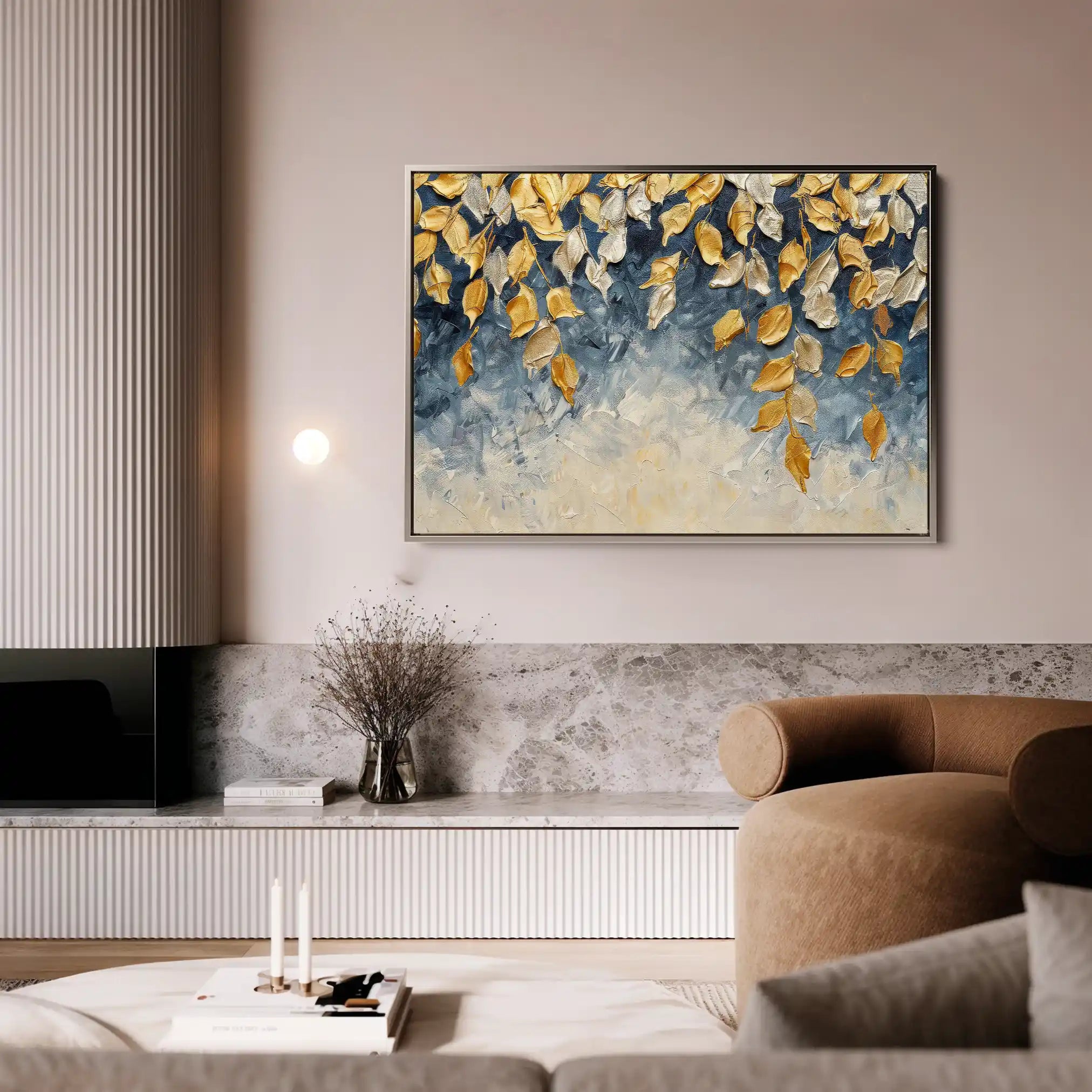 Floral Canvas Wall Art WAD412-F 90 x 60 cm / Stretched on hidden frame