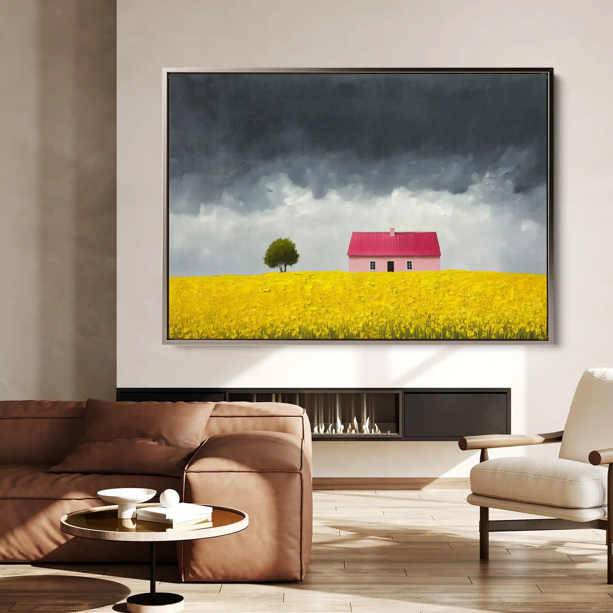 Landscape 412 Canvas Art 90 x 60 cm / Stretched on hidden frame