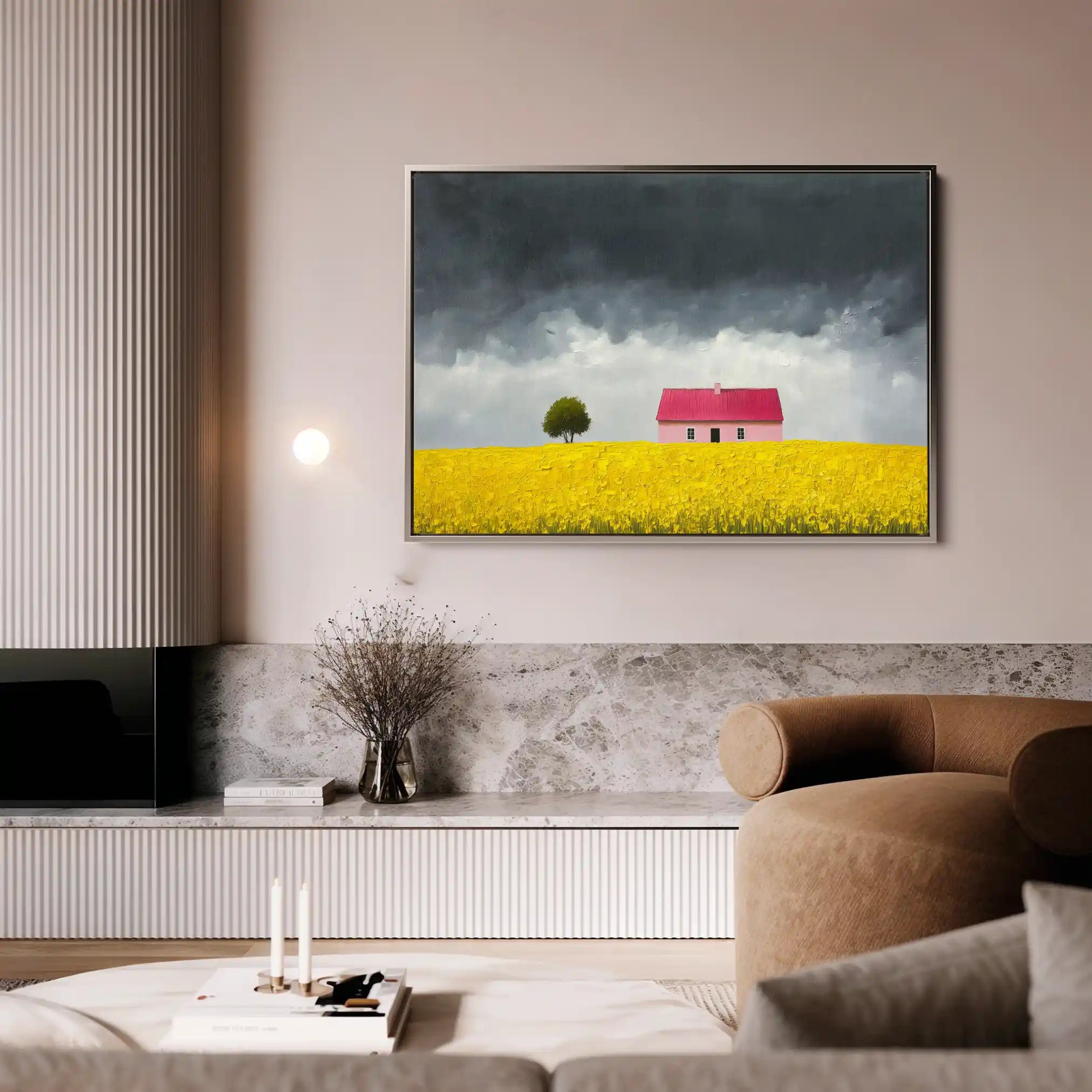 Landscape 412 Canvas Art 90 x 60 cm / Stretched on hidden frame