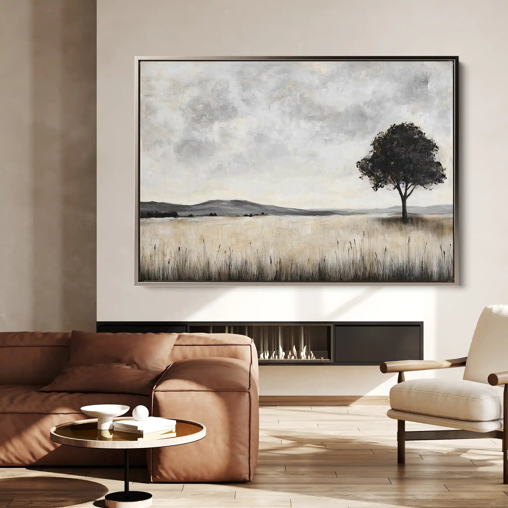 Landscape 413 Canvas Art 90 x 60 cm / Stretched on hidden frame