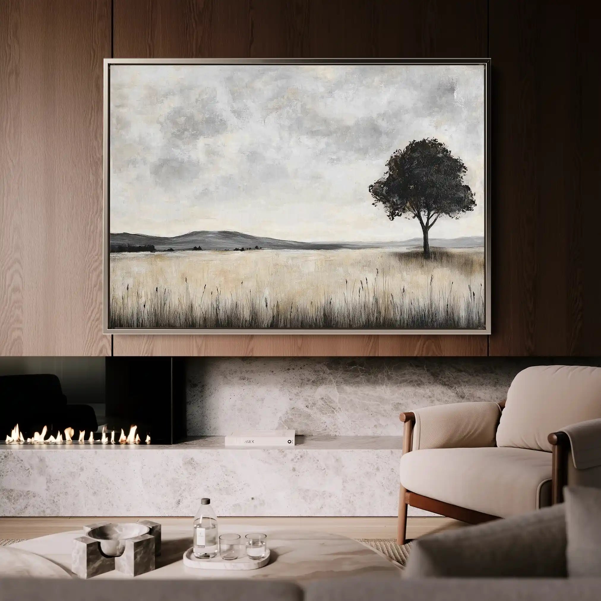 Landscape 413 Canvas Art 90 x 60 cm / Stretched on hidden frame