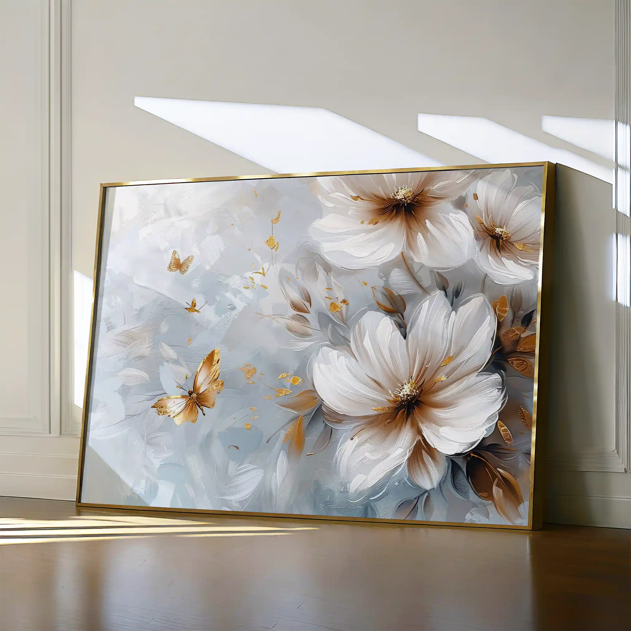 Floral Canvas Wall Art WAD414-F 90 x 60 cm / Stretched on hidden frame