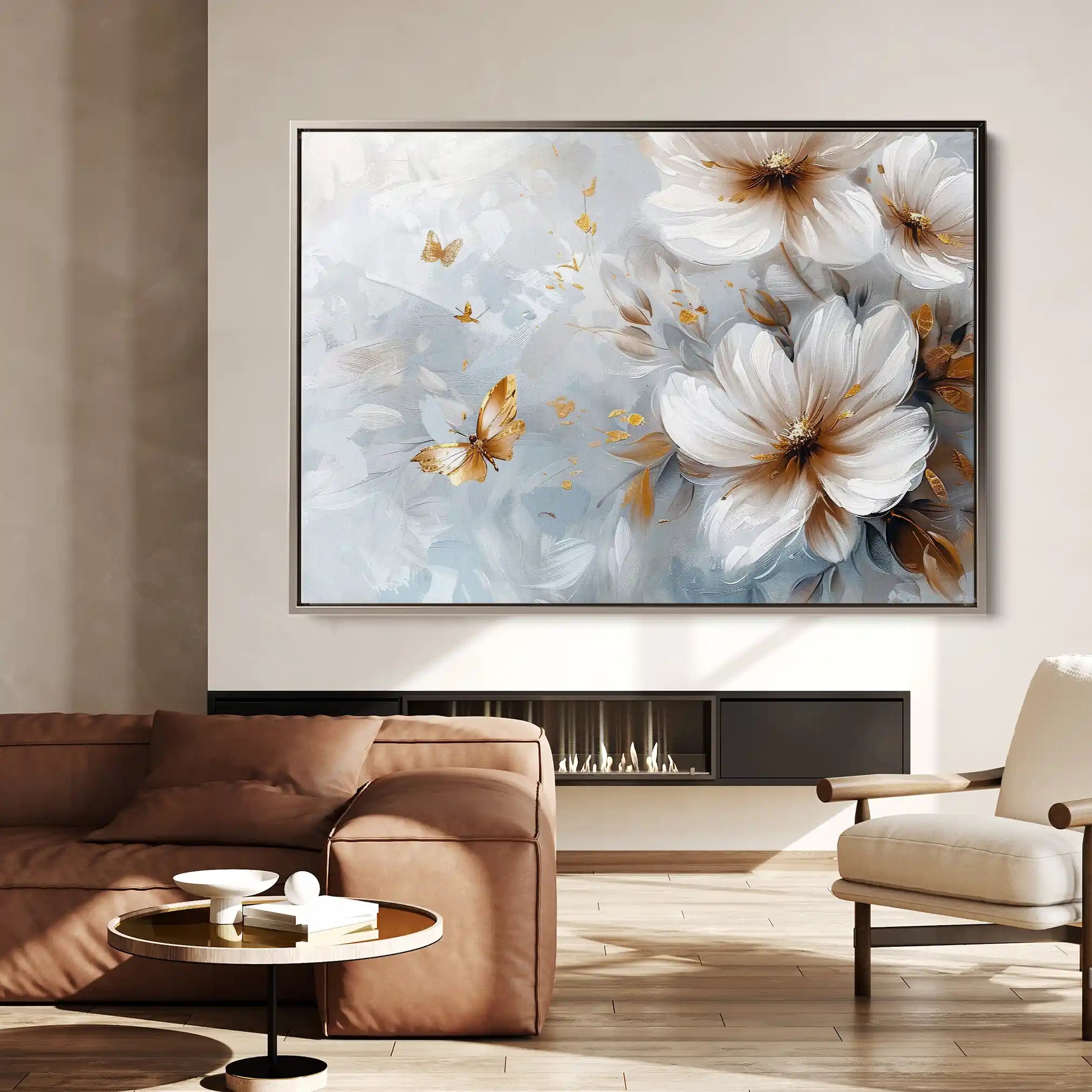 Floral Canvas Wall Art WAD414-F 90 x 60 cm / Stretched on hidden frame