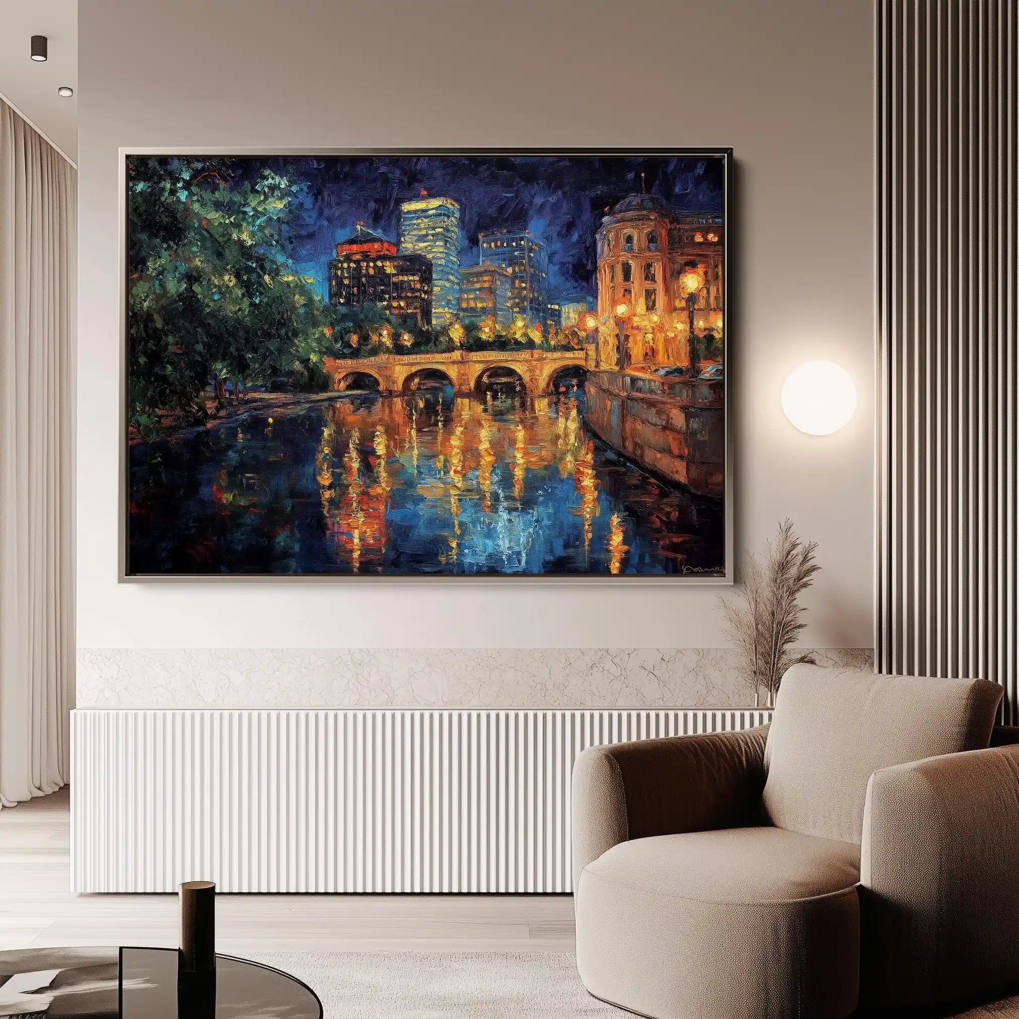Landscape 415 Canvas Art 90 x 60 cm / Stretched on hidden frame