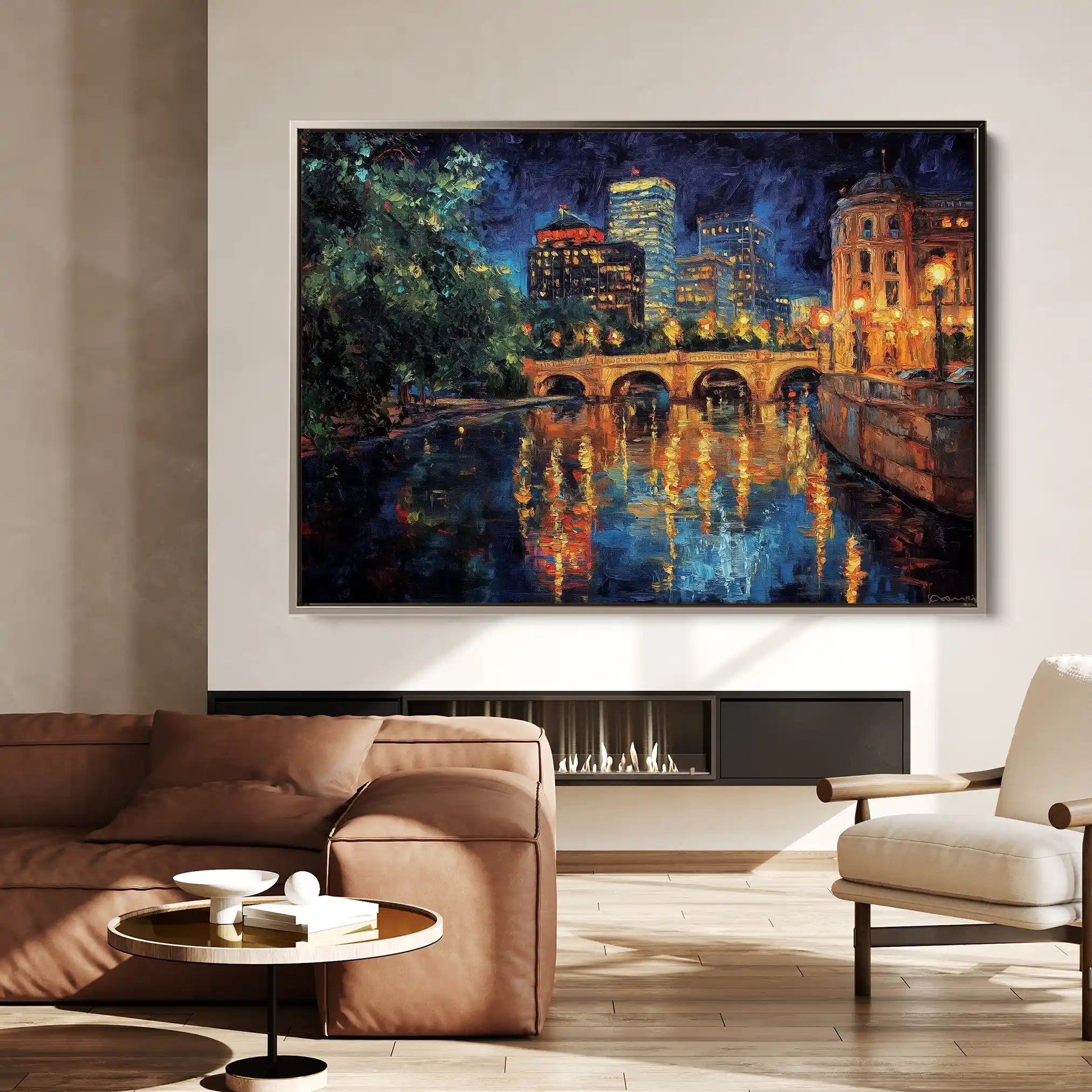 Landscape 415 Canvas Art 90 x 60 cm / Stretched on hidden frame