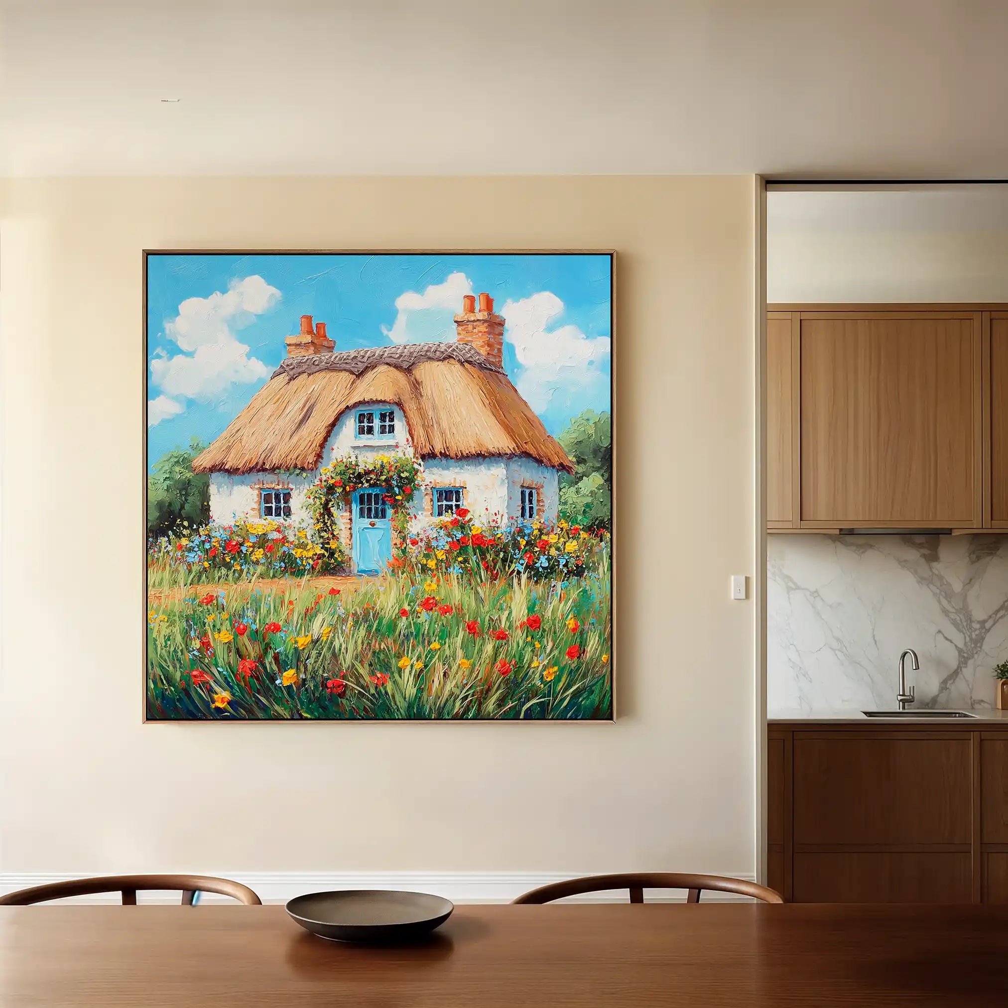Landscape 420 Canvas Art 80 x 80 cm / Stretched on hidden frame