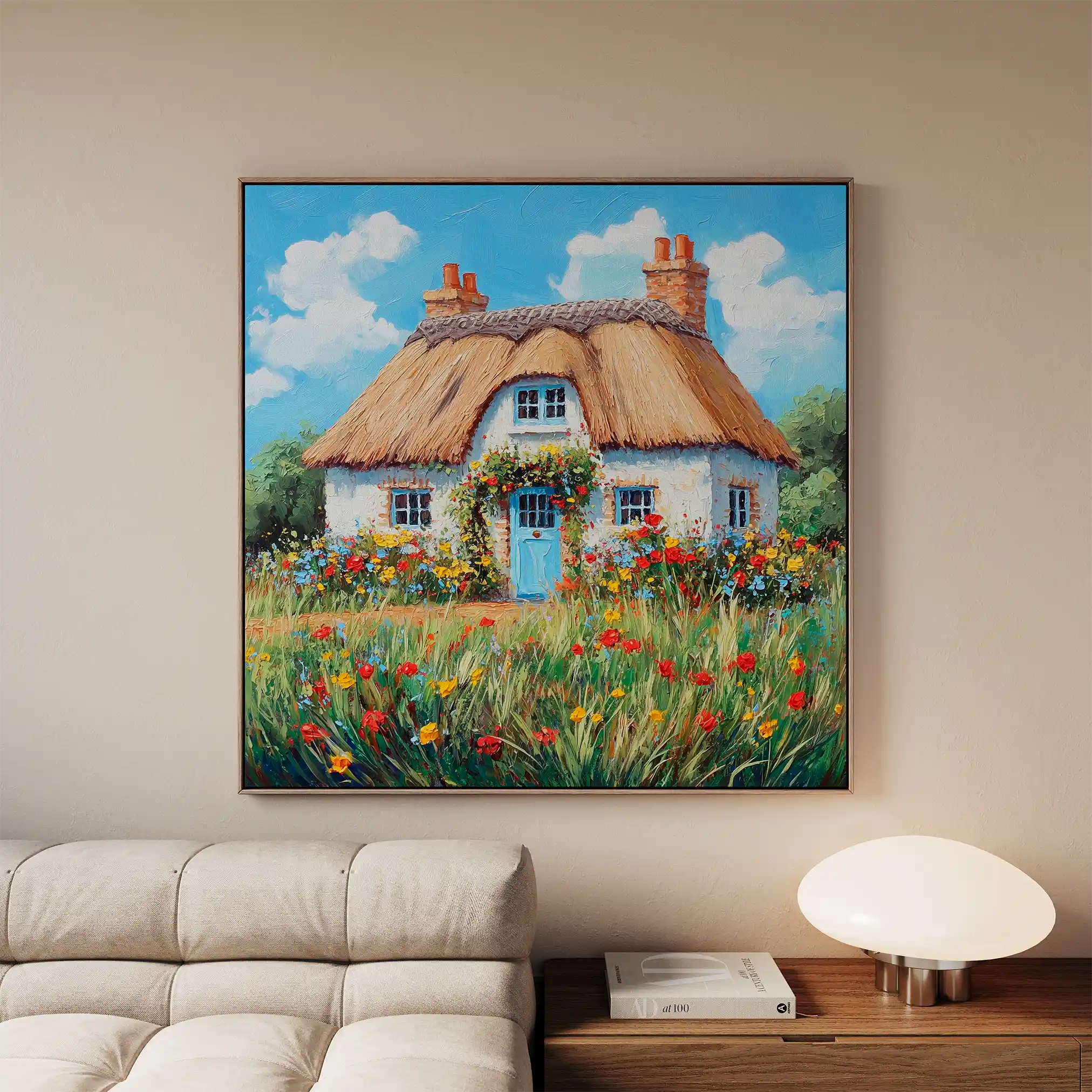 Landscape 420 Canvas Art 80 x 80 cm / Stretched on hidden frame