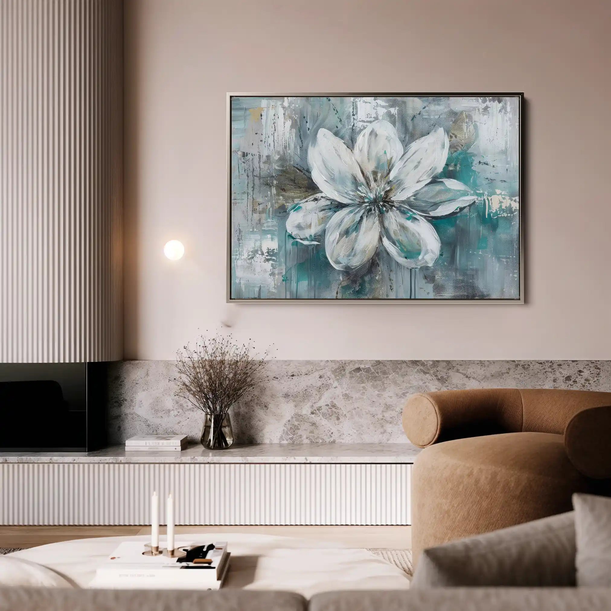 Floral Canvas Wall Art WAD422-F 90 x 60 cm / Stretched on hidden frame