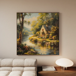 Landscape 425 Canvas Art 80 x 80 cm / Stretched on hidden frame