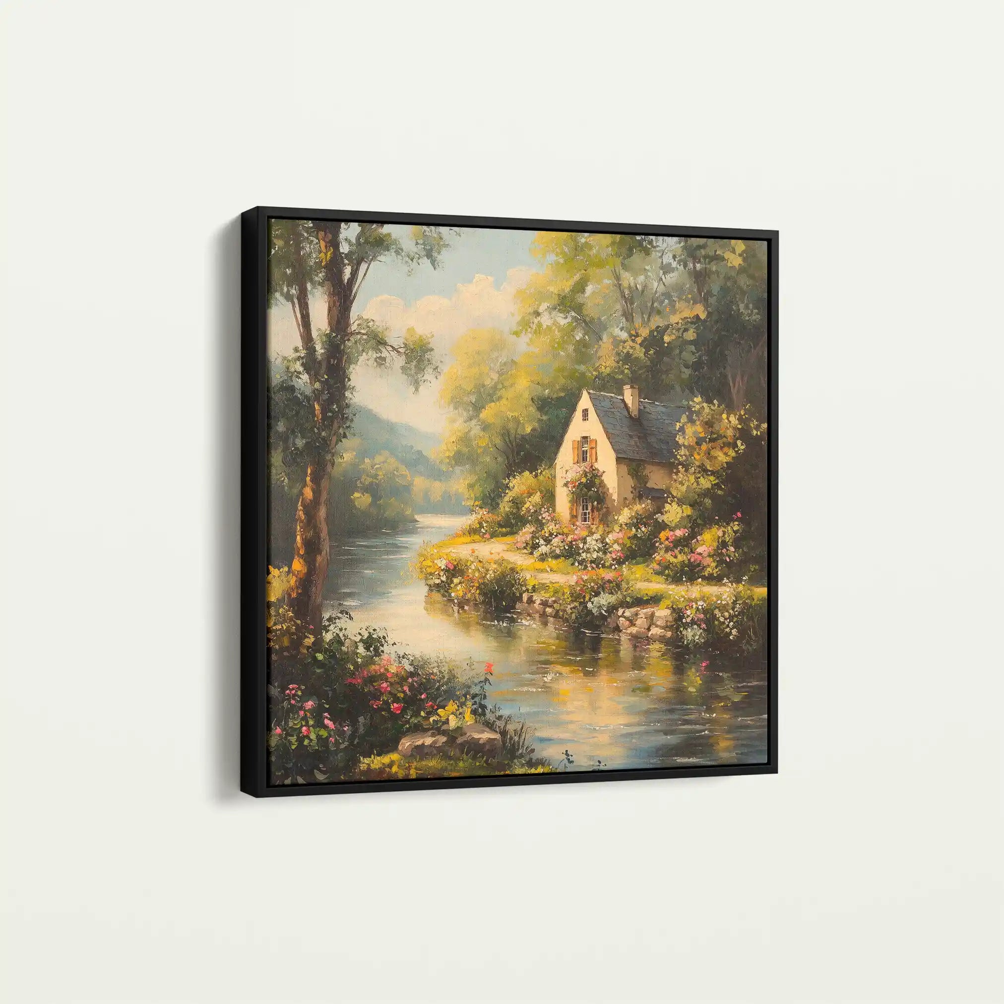 Landscape 425 Canvas Art 80 x 80 cm / Stretched on hidden frame