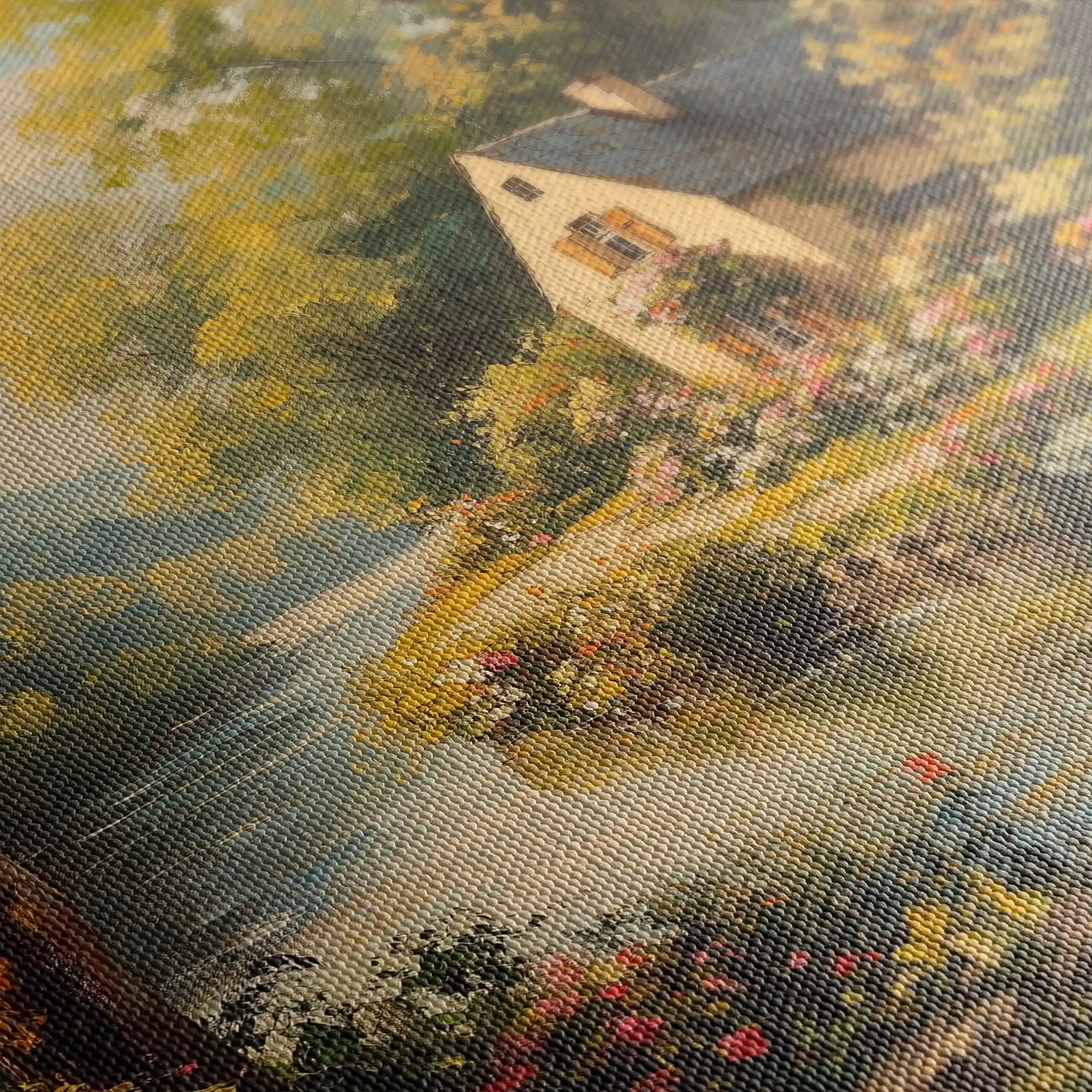 Landscape 425 Canvas Art 80 x 80 cm / Stretched on hidden frame