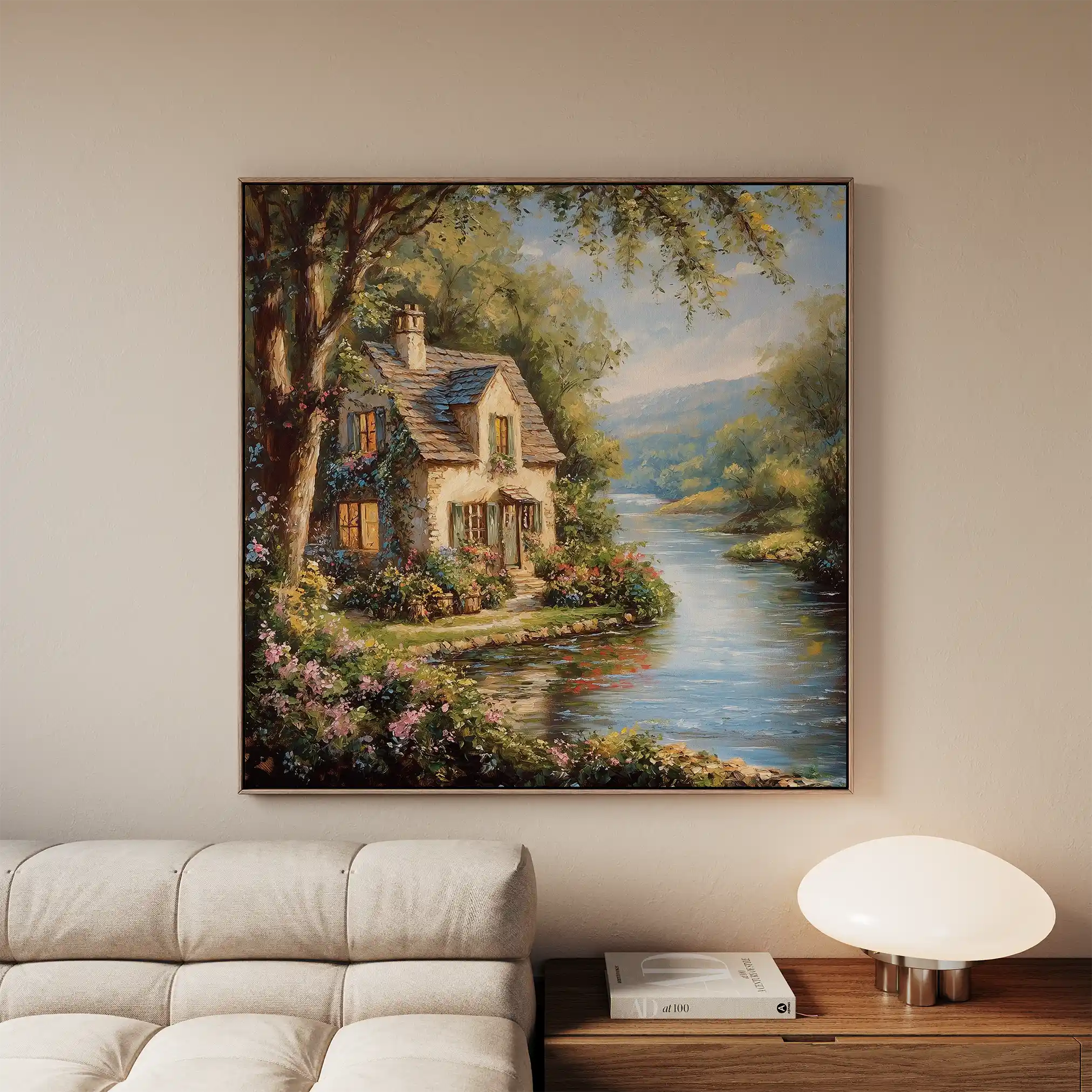 Landscape 426 Canvas Art 80 x 80 cm / Stretched on hidden frame