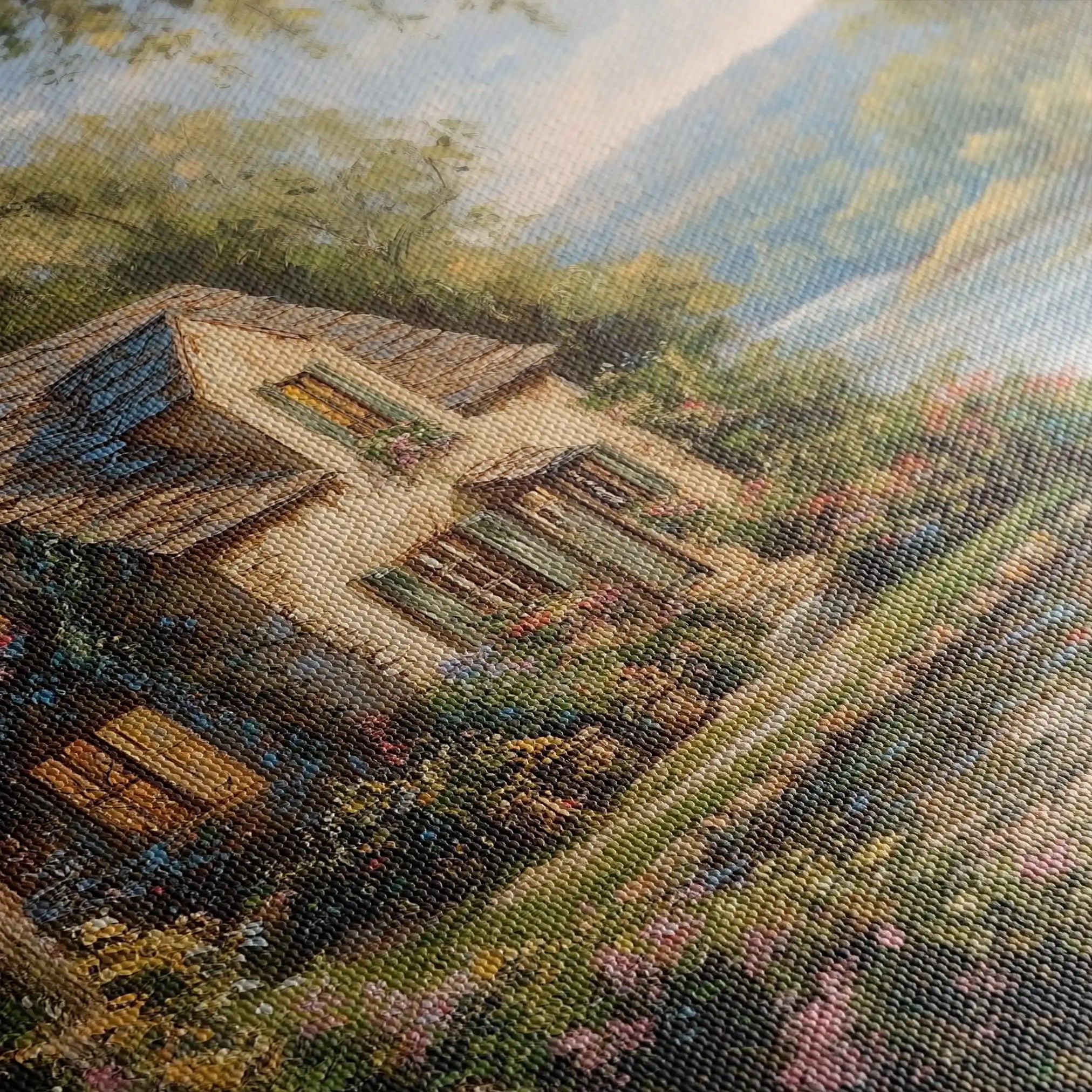 Landscape 426 Canvas Art 80 x 80 cm / Stretched on hidden frame