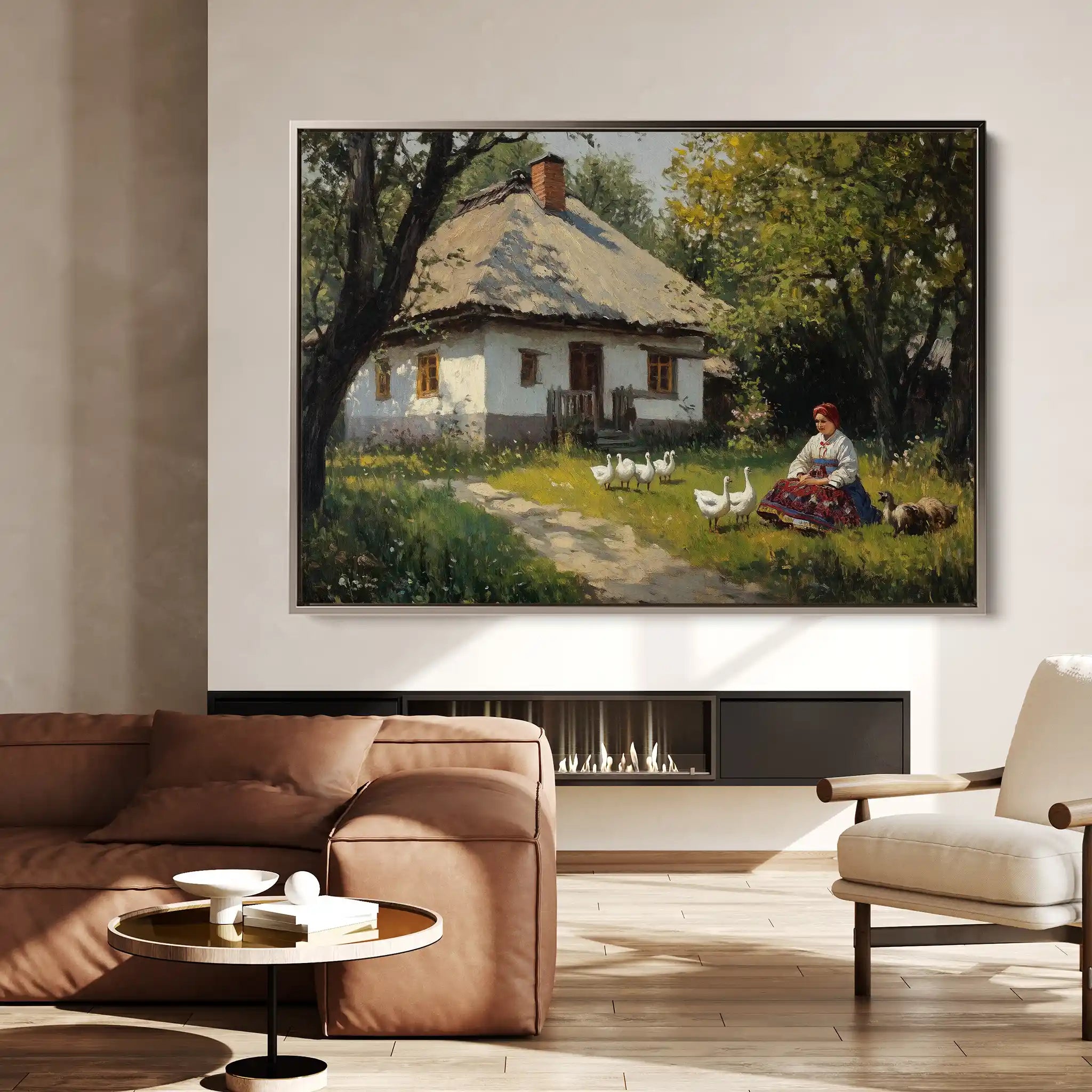 Landscape 428 Canvas Art 90 x 60 cm / Stretched on hidden frame