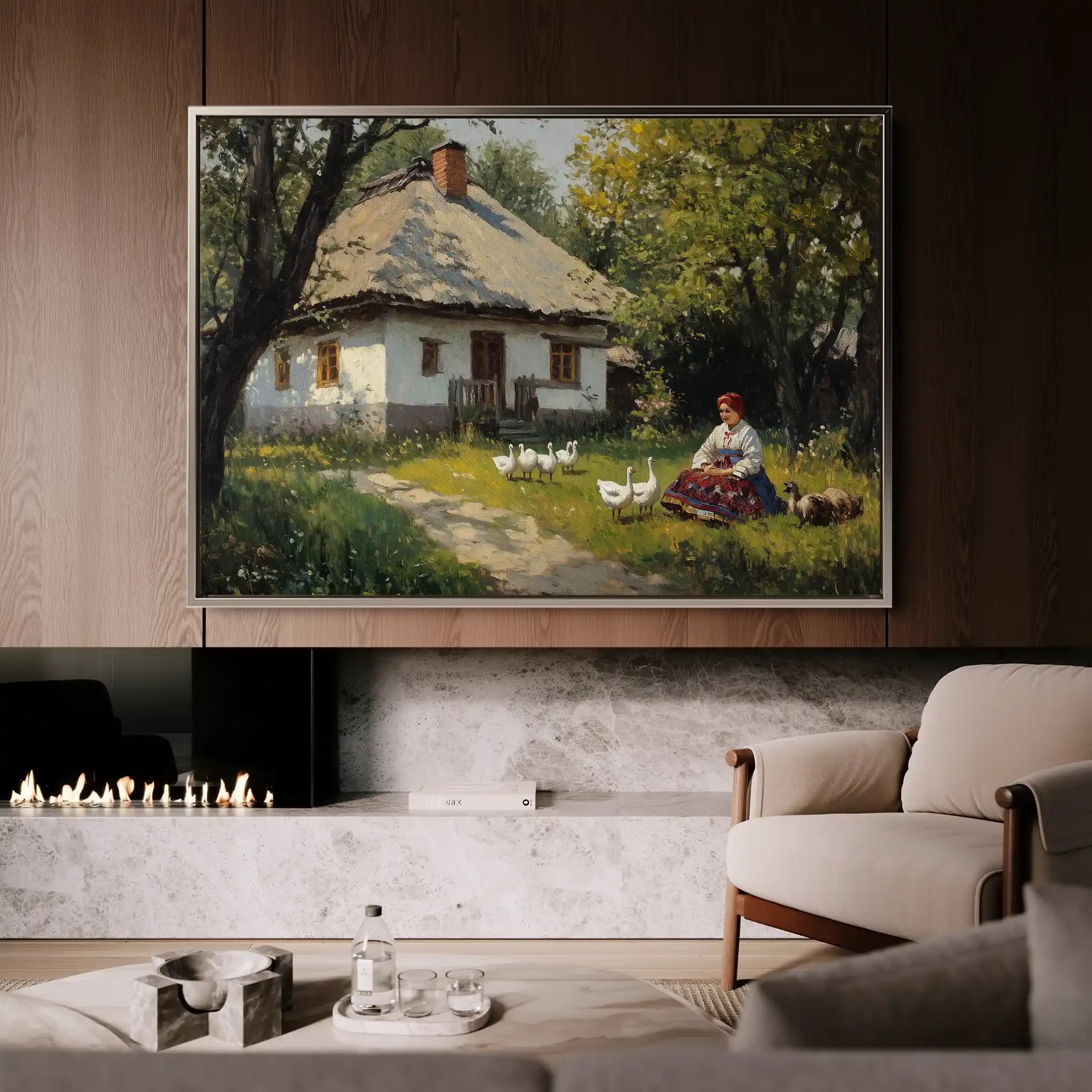 Landscape 428 Canvas Art 90 x 60 cm / Stretched on hidden frame