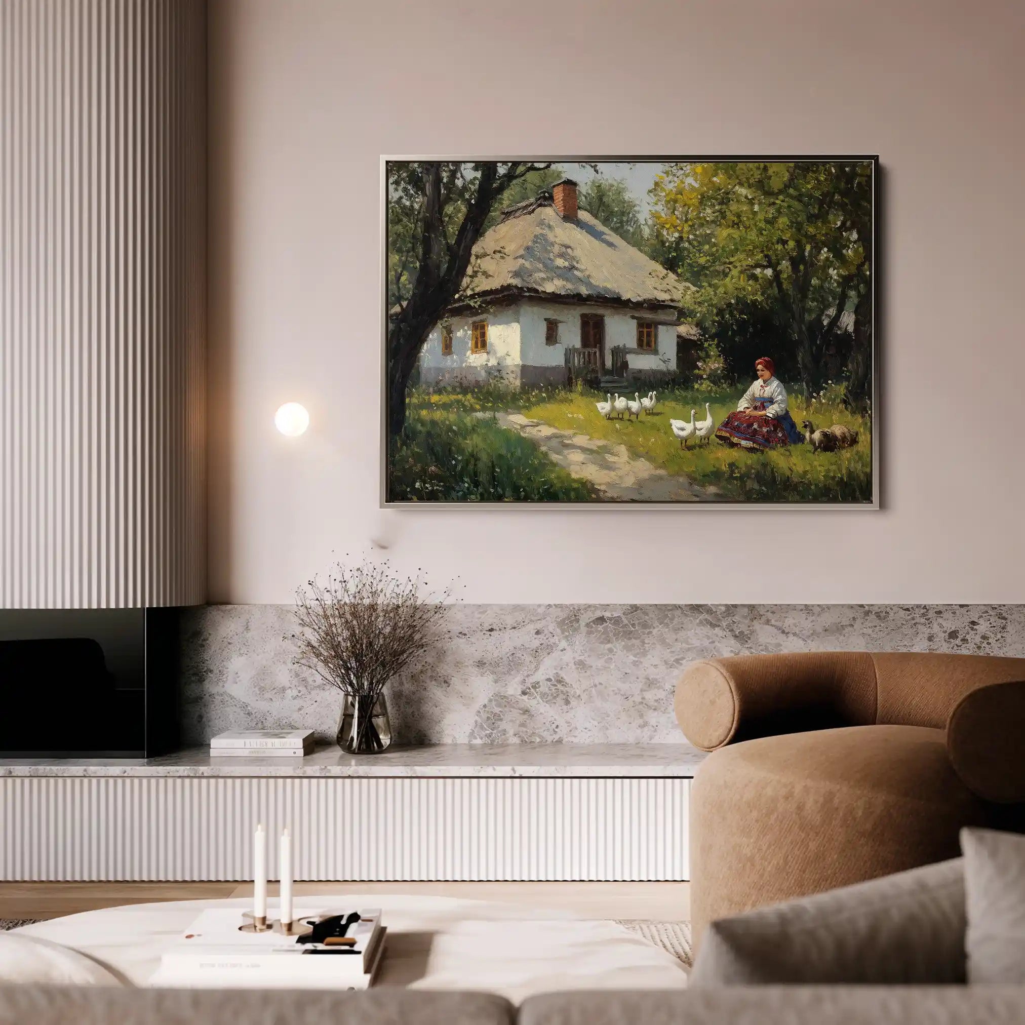 Landscape 428 Canvas Art 90 x 60 cm / Stretched on hidden frame
