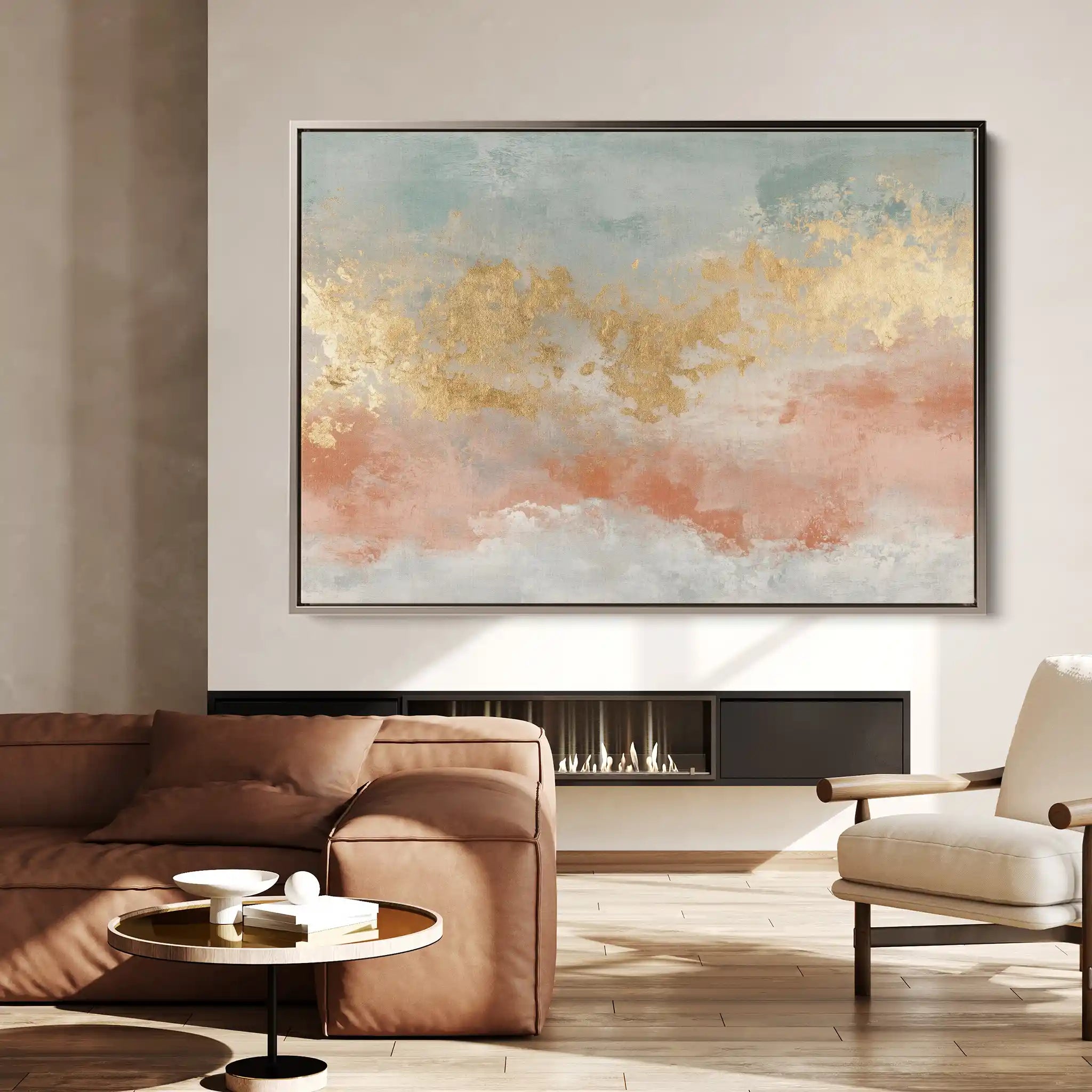 Abstract Canvas Wall Art WAD429-A 90 x 60 cm / Stretched on hidden frame