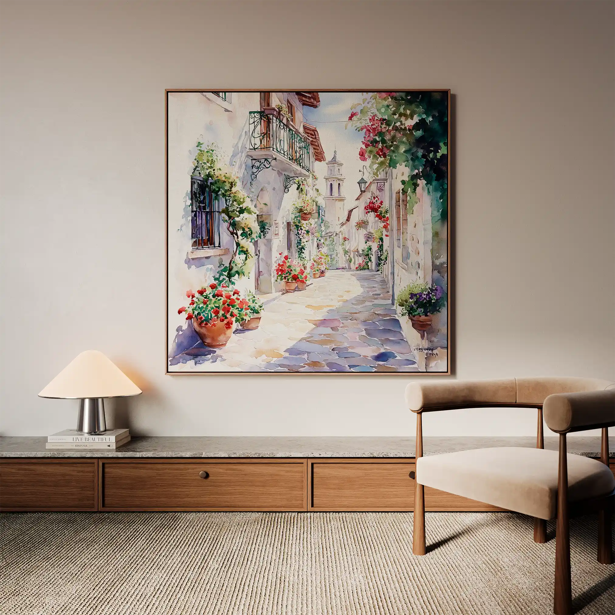 Landscape 430 Canvas Art 80 x 80 cm / Stretched on hidden frame