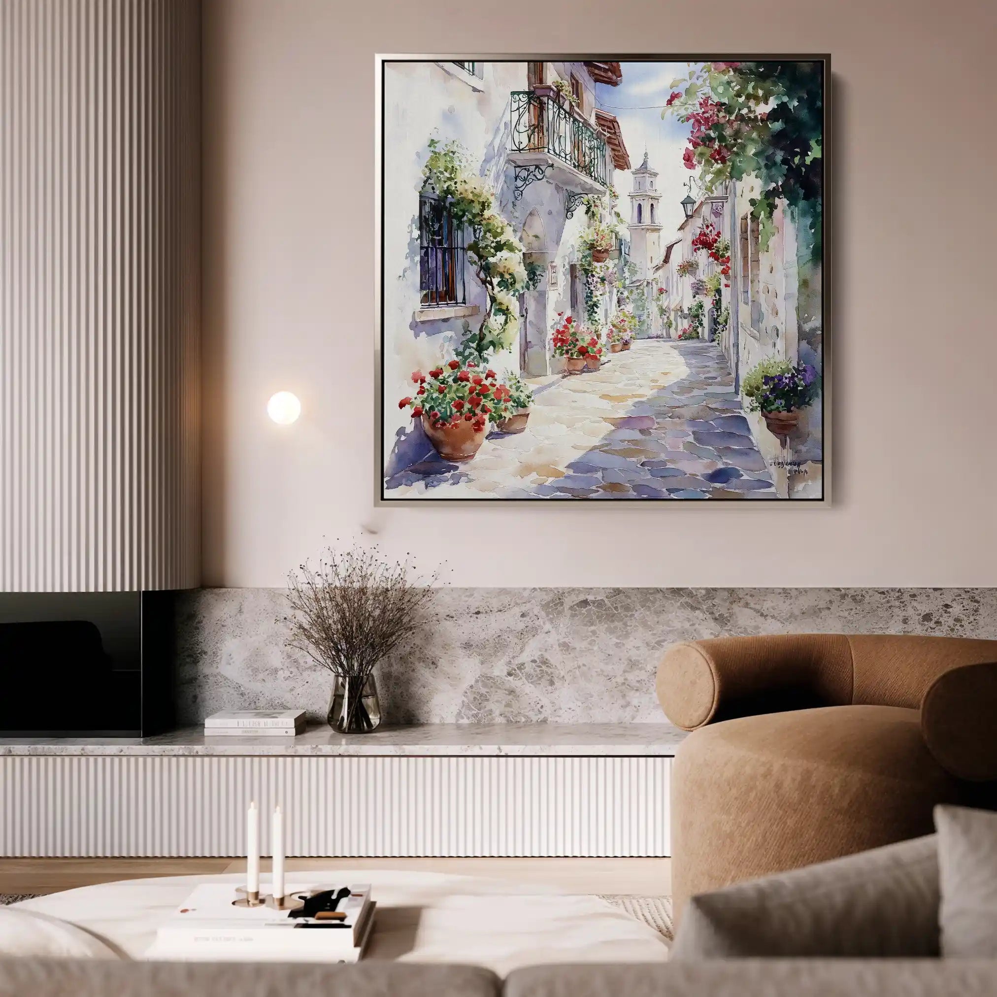 Landscape 430 Canvas Art 80 x 80 cm / Stretched on hidden frame