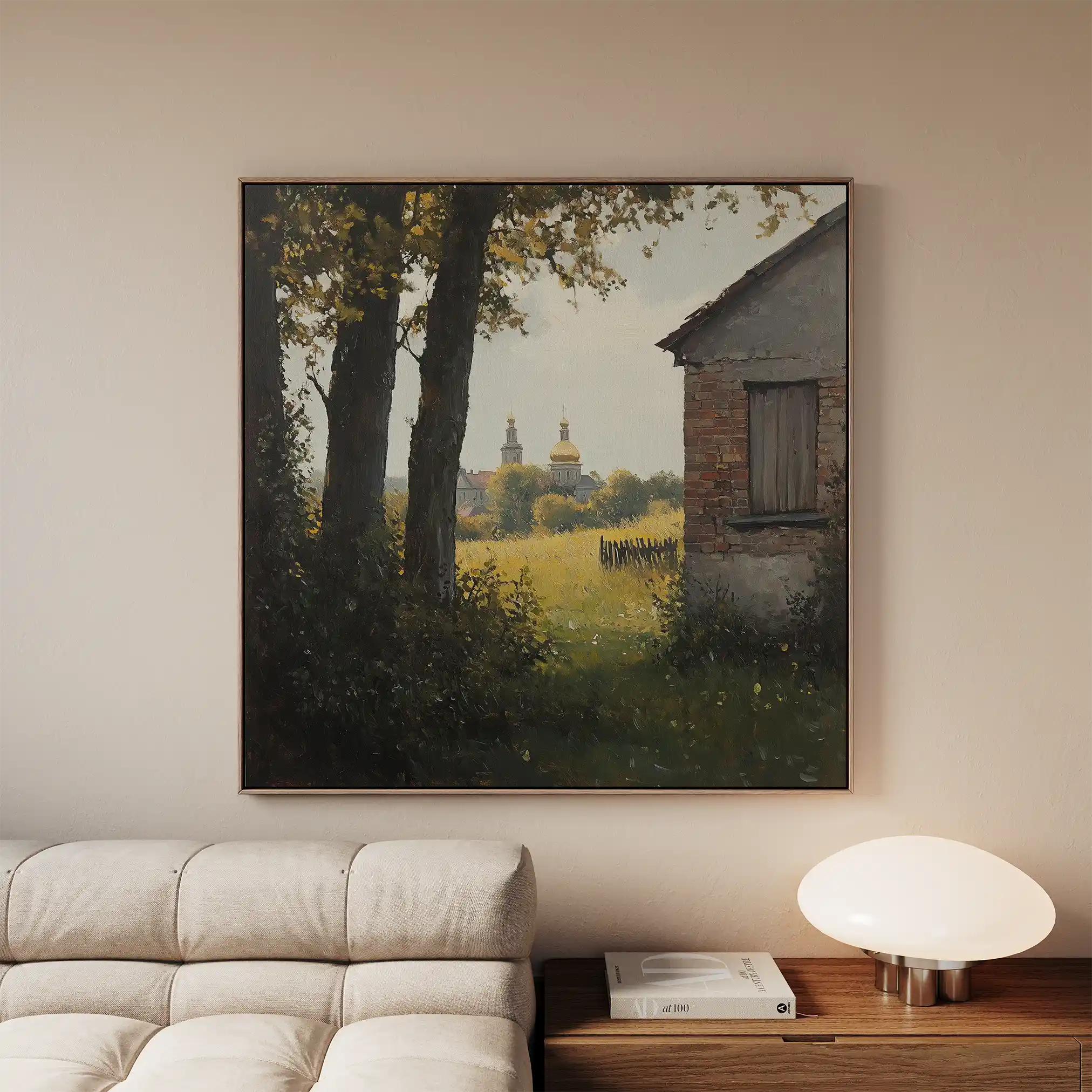Landscape 432 Canvas Art 80 x 80 cm / Stretched on hidden frame
