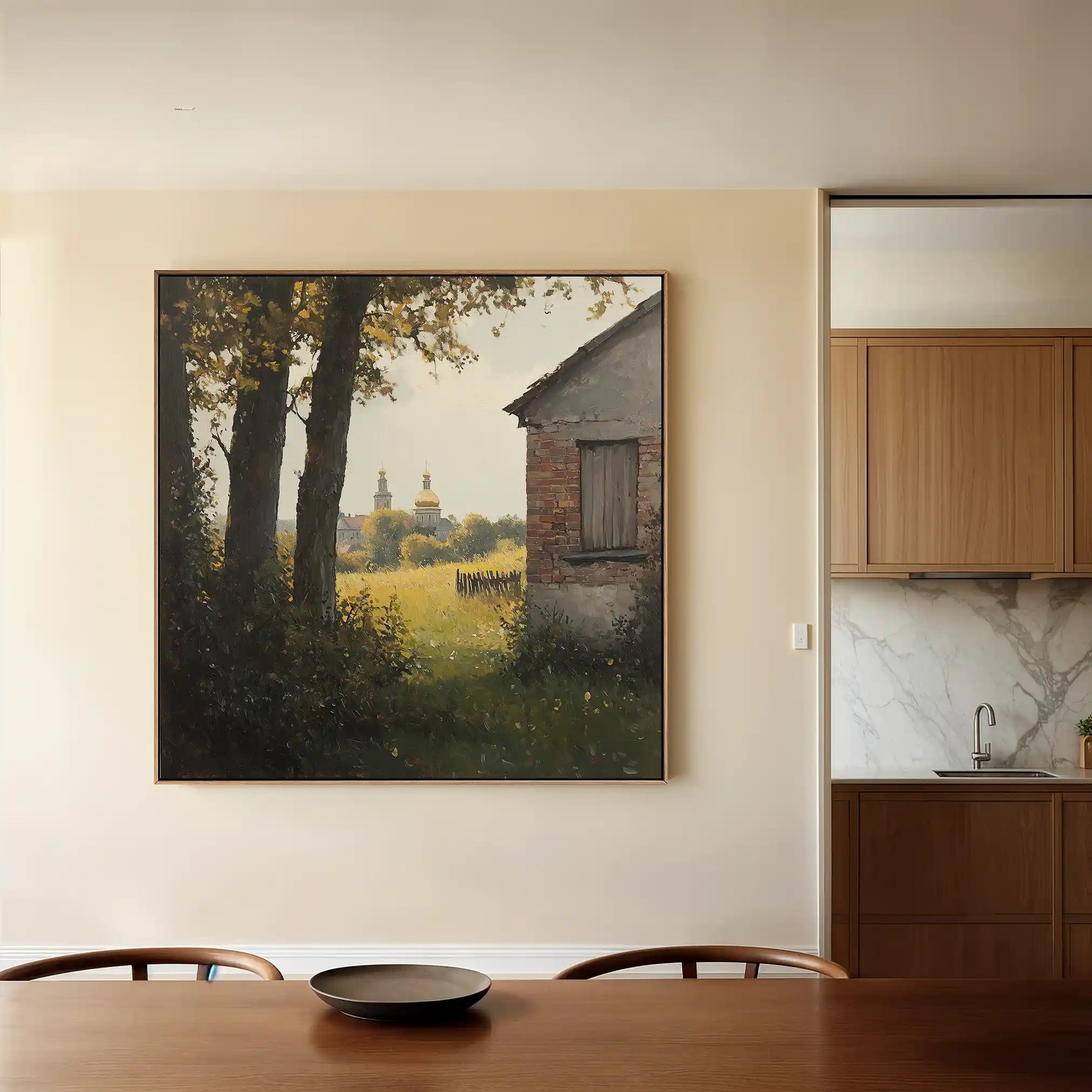 Landscape 432 Canvas Art 80 x 80 cm / Stretched on hidden frame