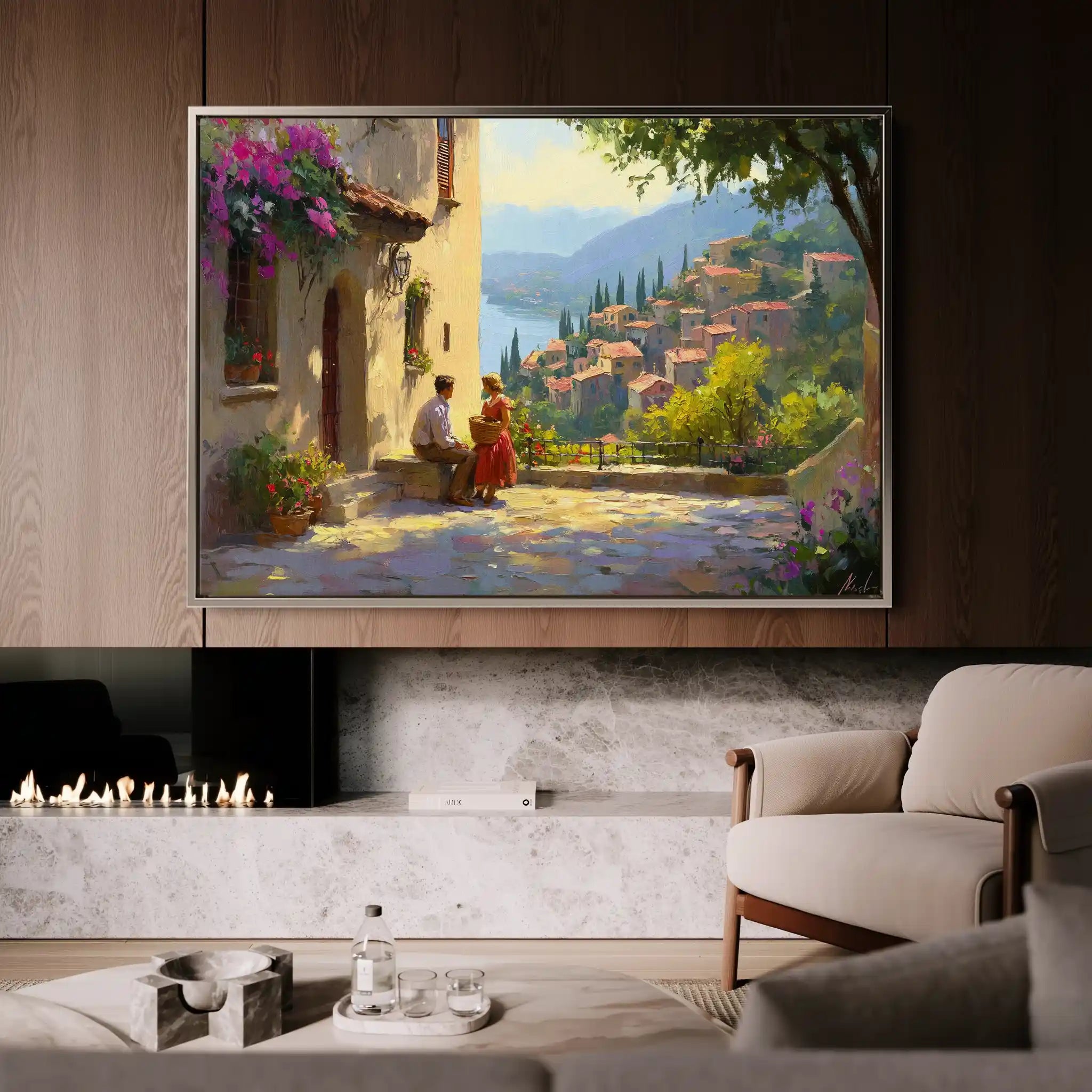 Landscape 434 Canvas Art 90 x 60 cm / Stretched on hidden frame