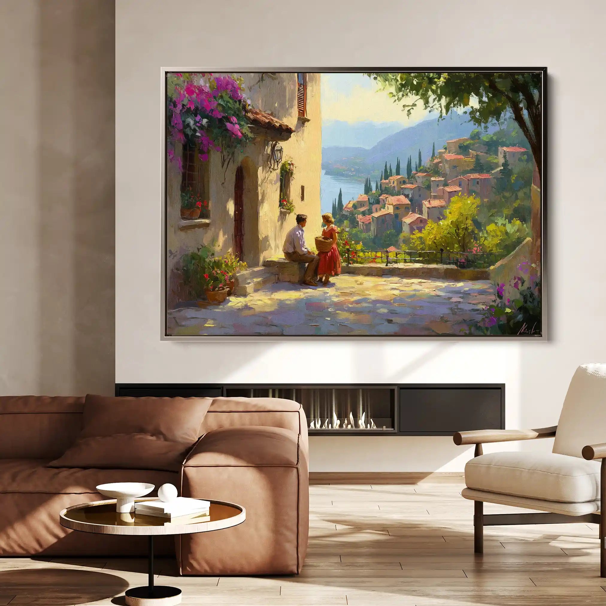 Landscape 434 Canvas Art 90 x 60 cm / Stretched on hidden frame