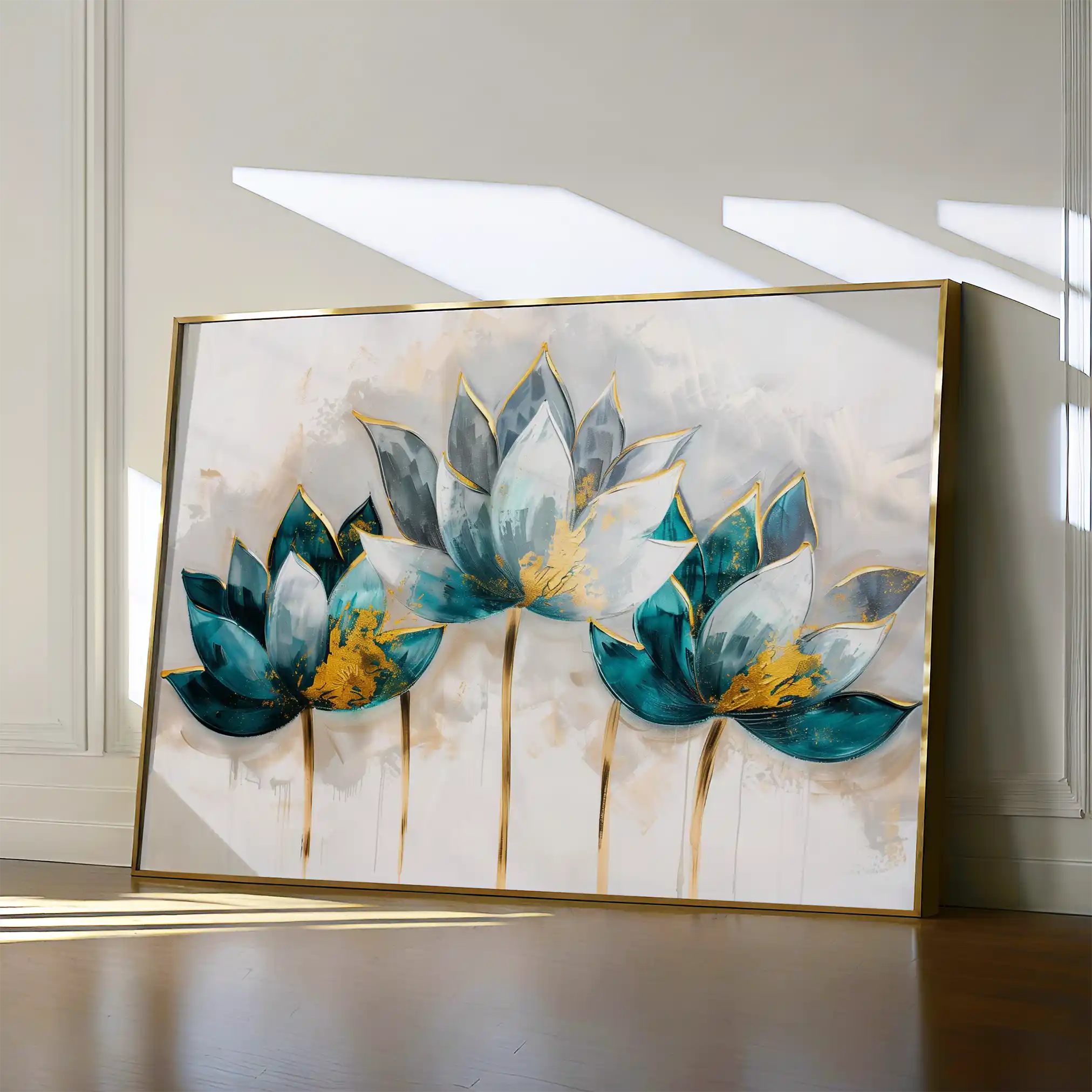 Floral Canvas Wall Art WAD435-F 90 x 60 cm / Stretched on hidden frame