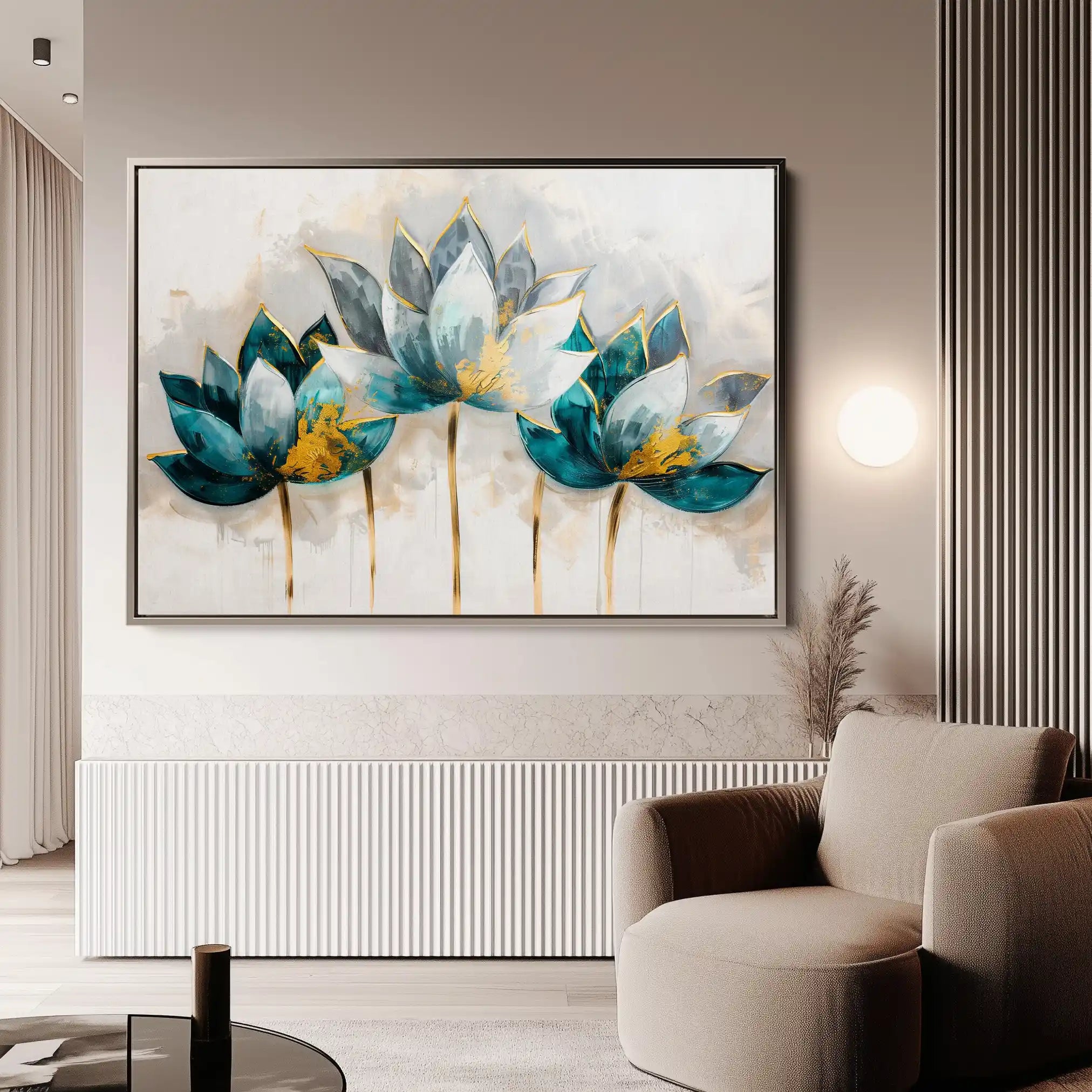 Floral Canvas Wall Art WAD435-F 90 x 60 cm / Stretched on hidden frame