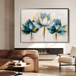 Floral Canvas Wall Art WAD436-F 90 x 60 cm / Stretched on hidden frame