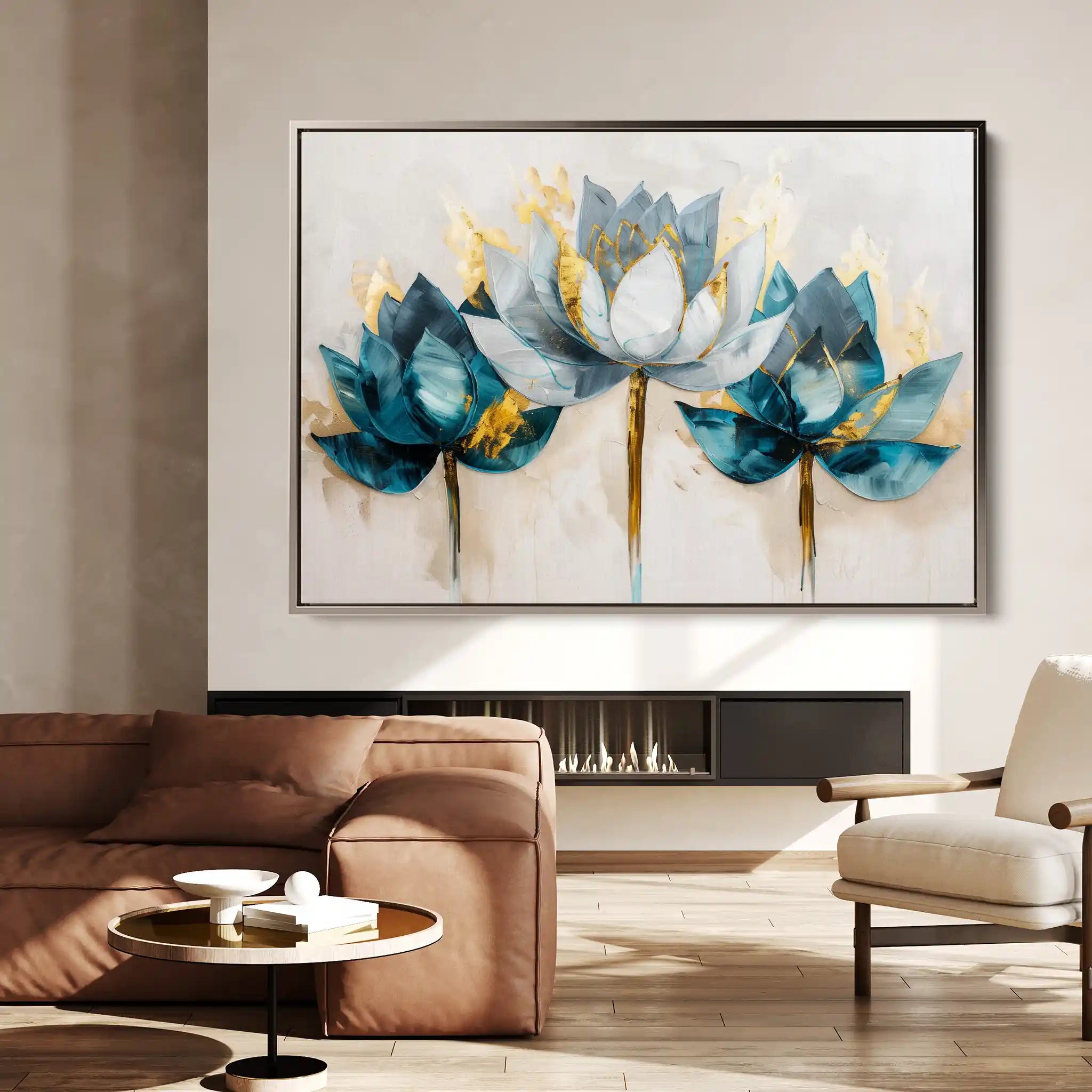 Floral Canvas Wall Art WAD436-F 90 x 60 cm / Stretched on hidden frame