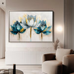 Floral Canvas Wall Art WAD436-F 90 x 60 cm / Stretched on hidden frame