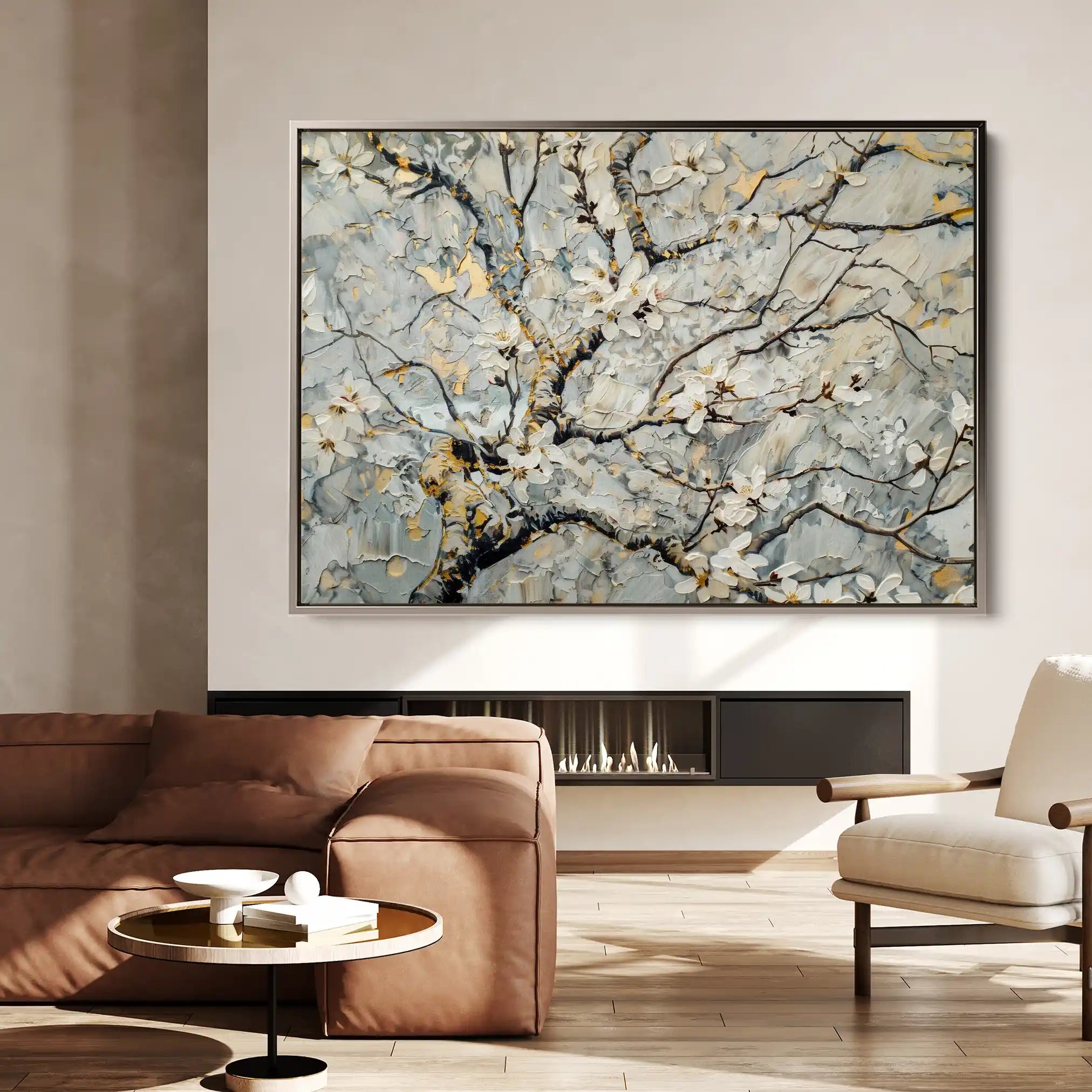 Floral Canvas Wall Art WAD437-F 90 x 60 cm / Stretched on hidden frame