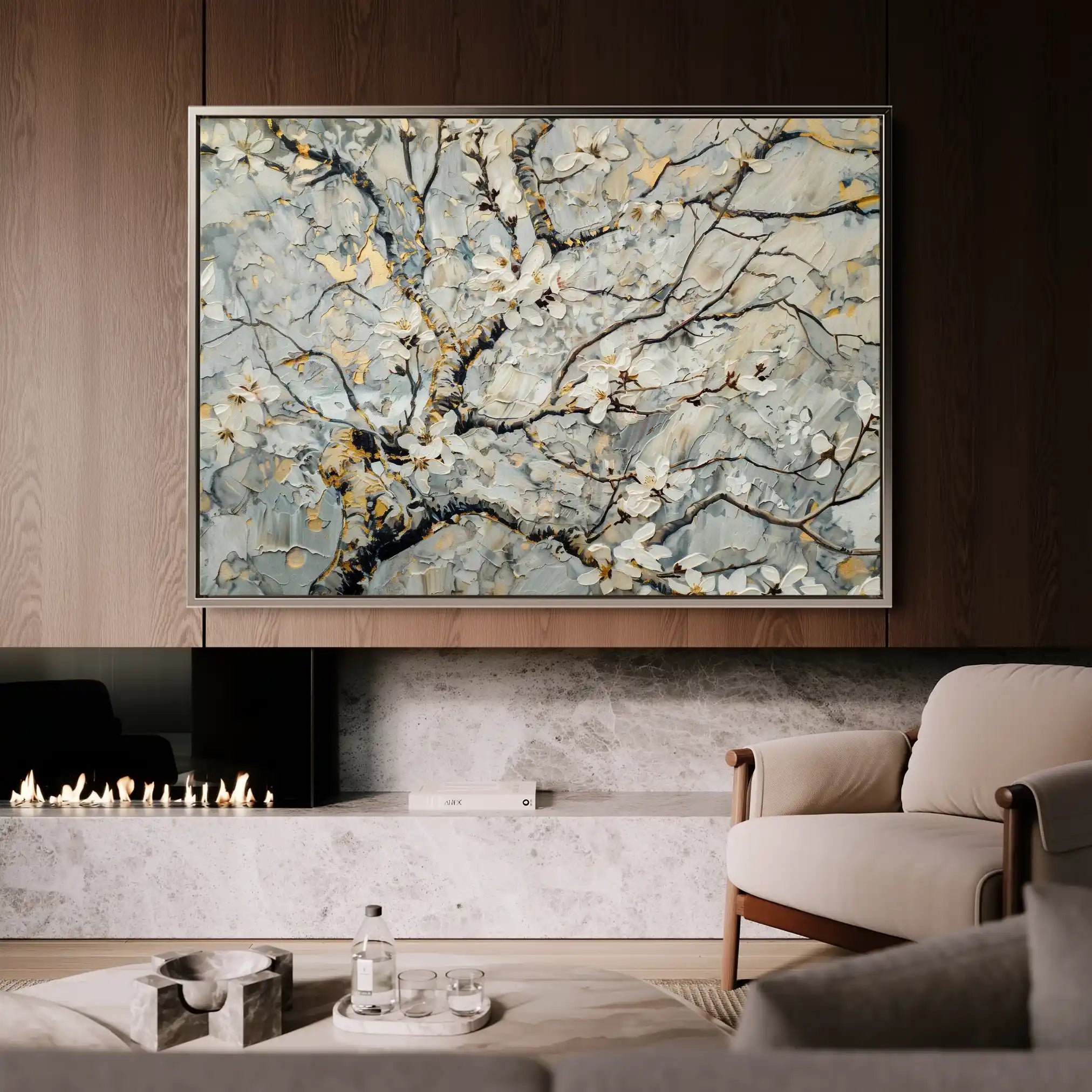 Floral Canvas Wall Art WAD437-F 90 x 60 cm / Stretched on hidden frame