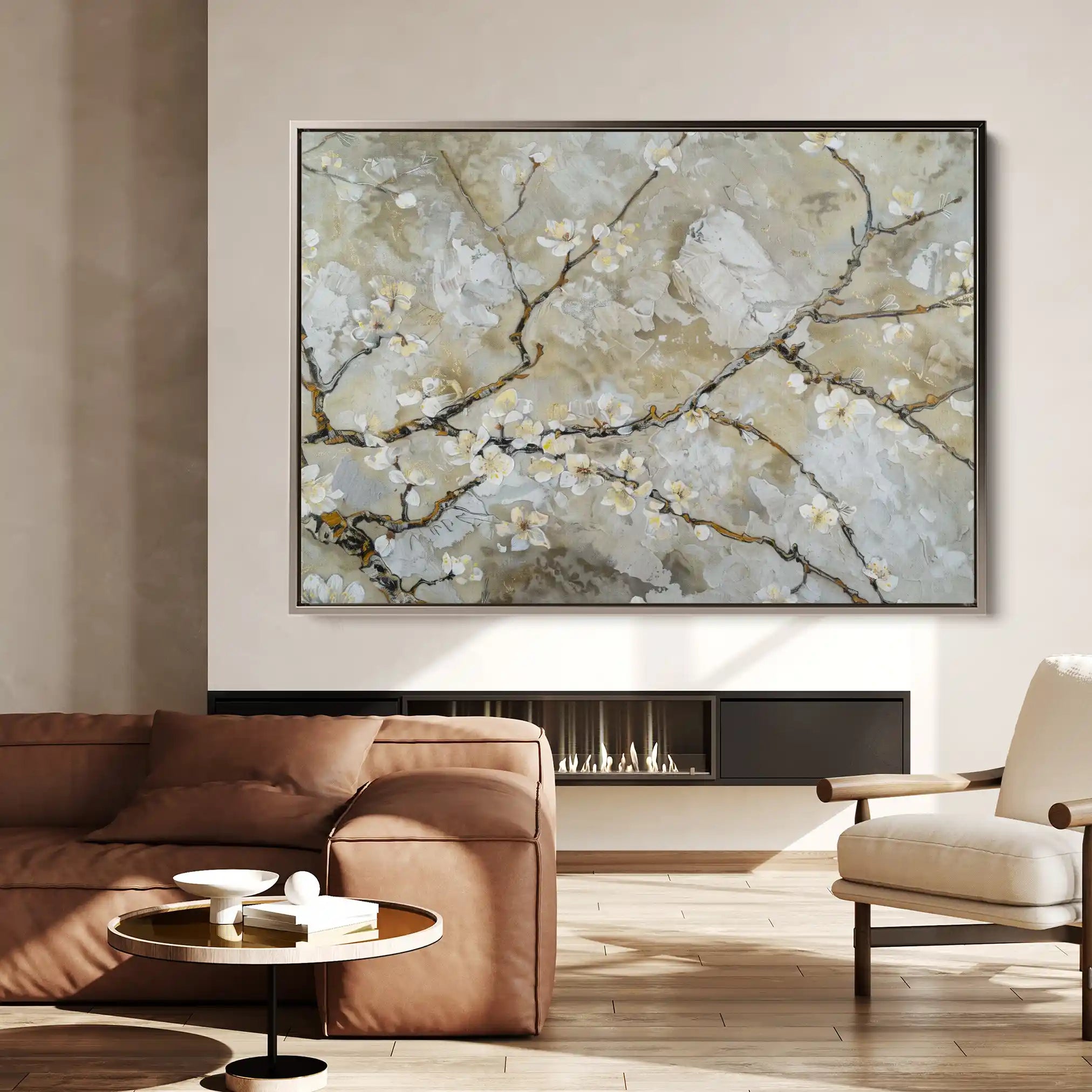 Floral Canvas Wall Art WAD438-F 90 x 60 cm / Stretched on hidden frame